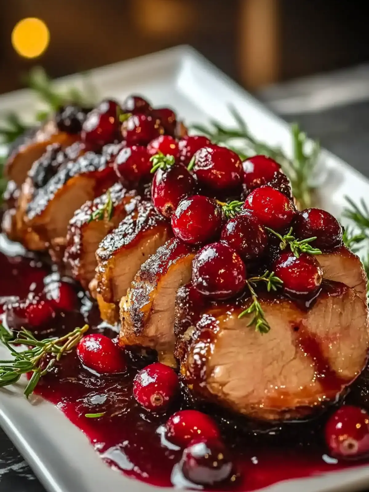 Cranberry Glazed Pork Tenderloin