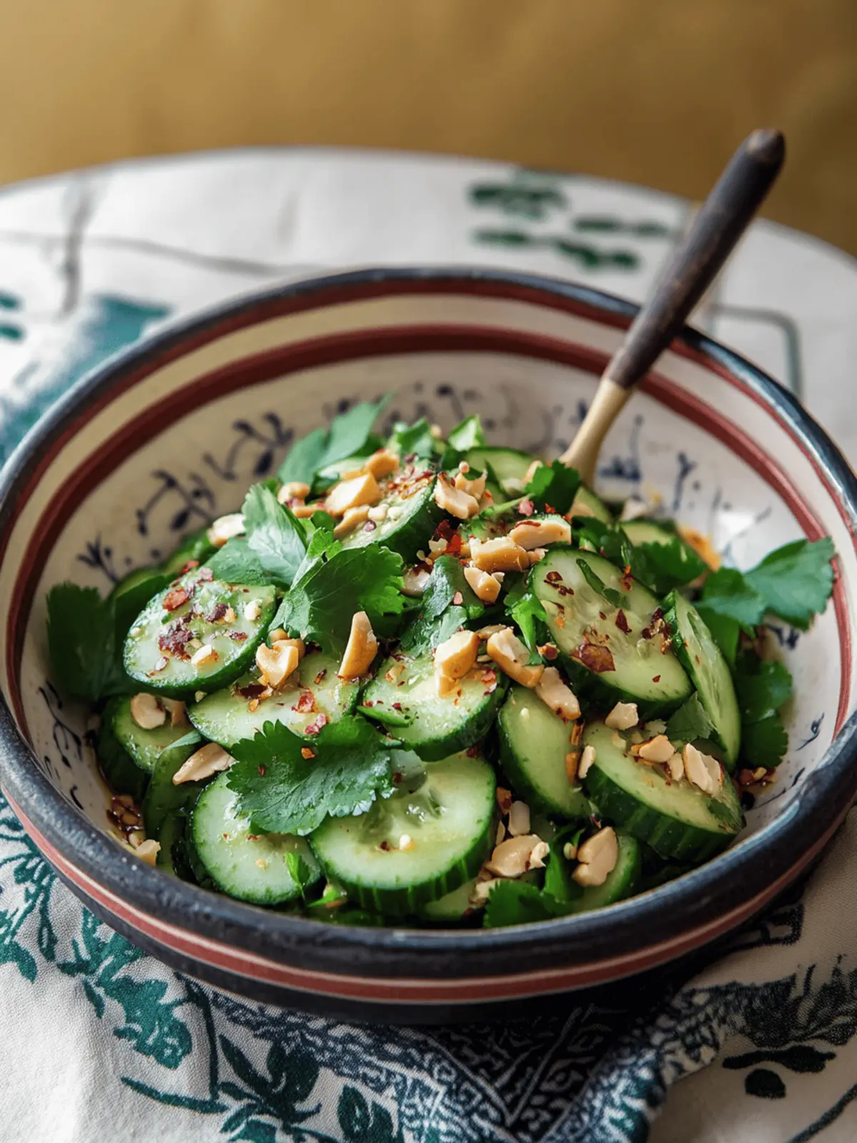 Spicy Peanut Cucumber Salad (Thai-Inspired)