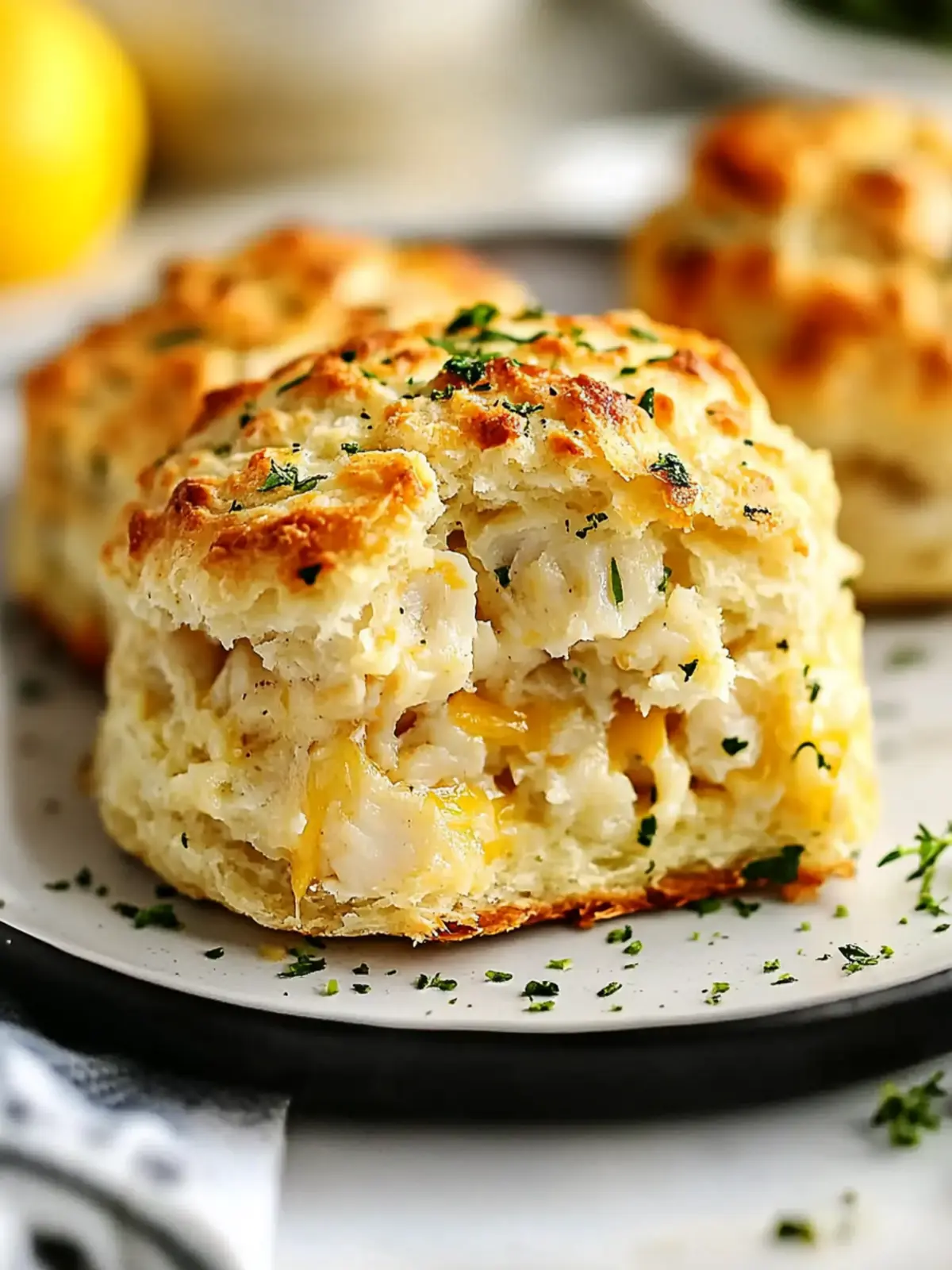 Crab Stuffed Cheddar Bay Biscuit