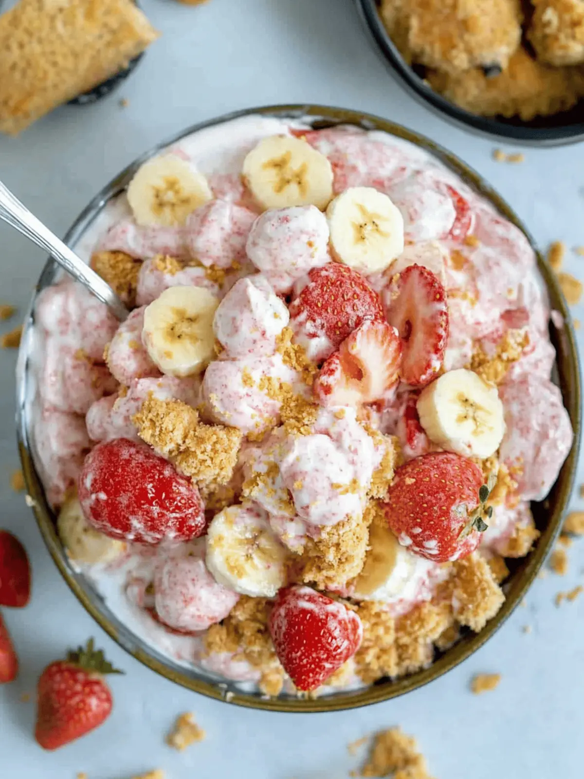 Strawberry Banana Cheesecake Salad