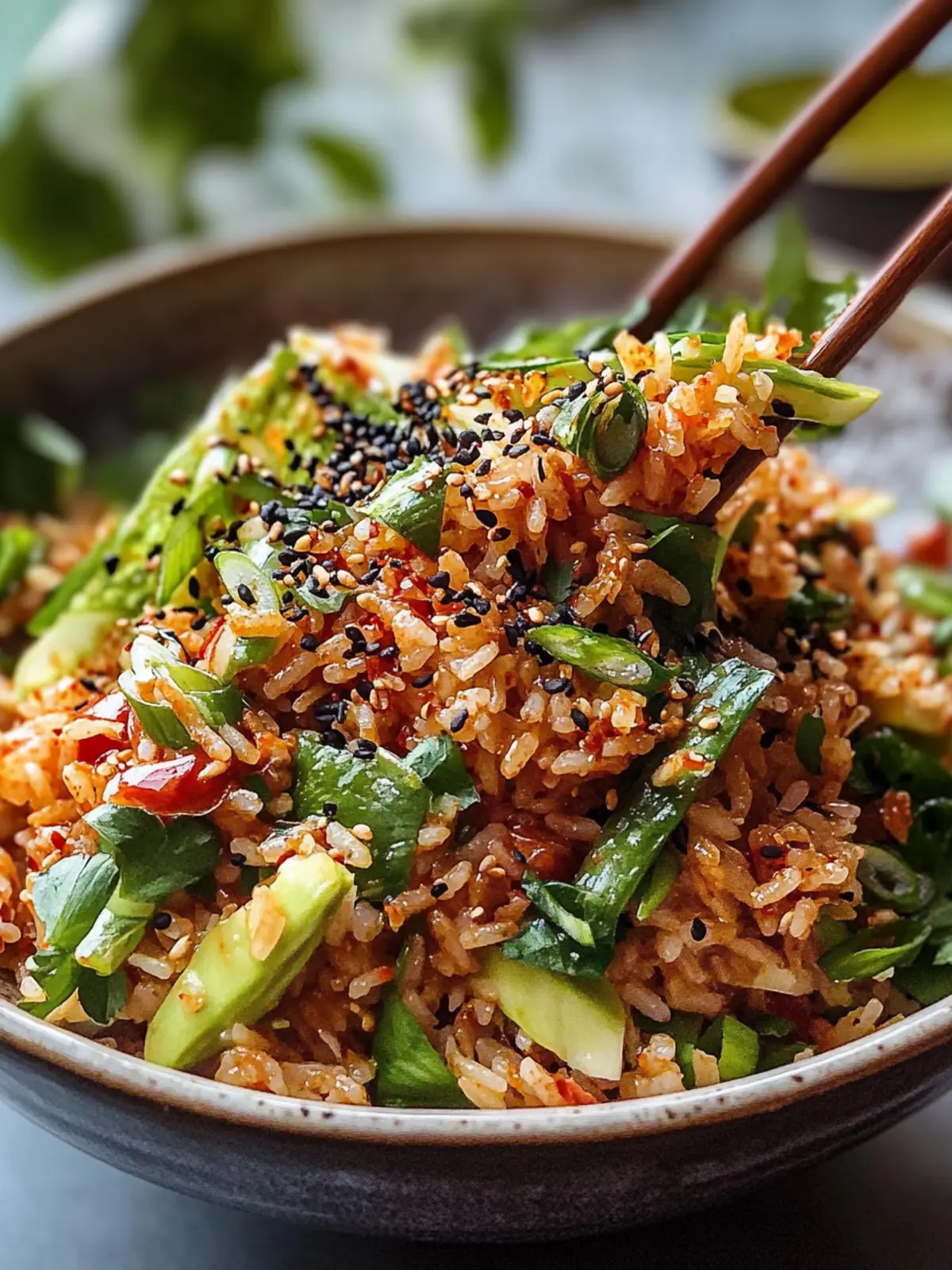 Crispy Gochujang Rice Salad