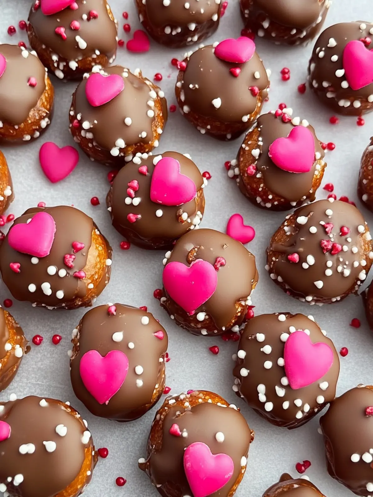 Valentine’s Day Caramel Pretzel Bites