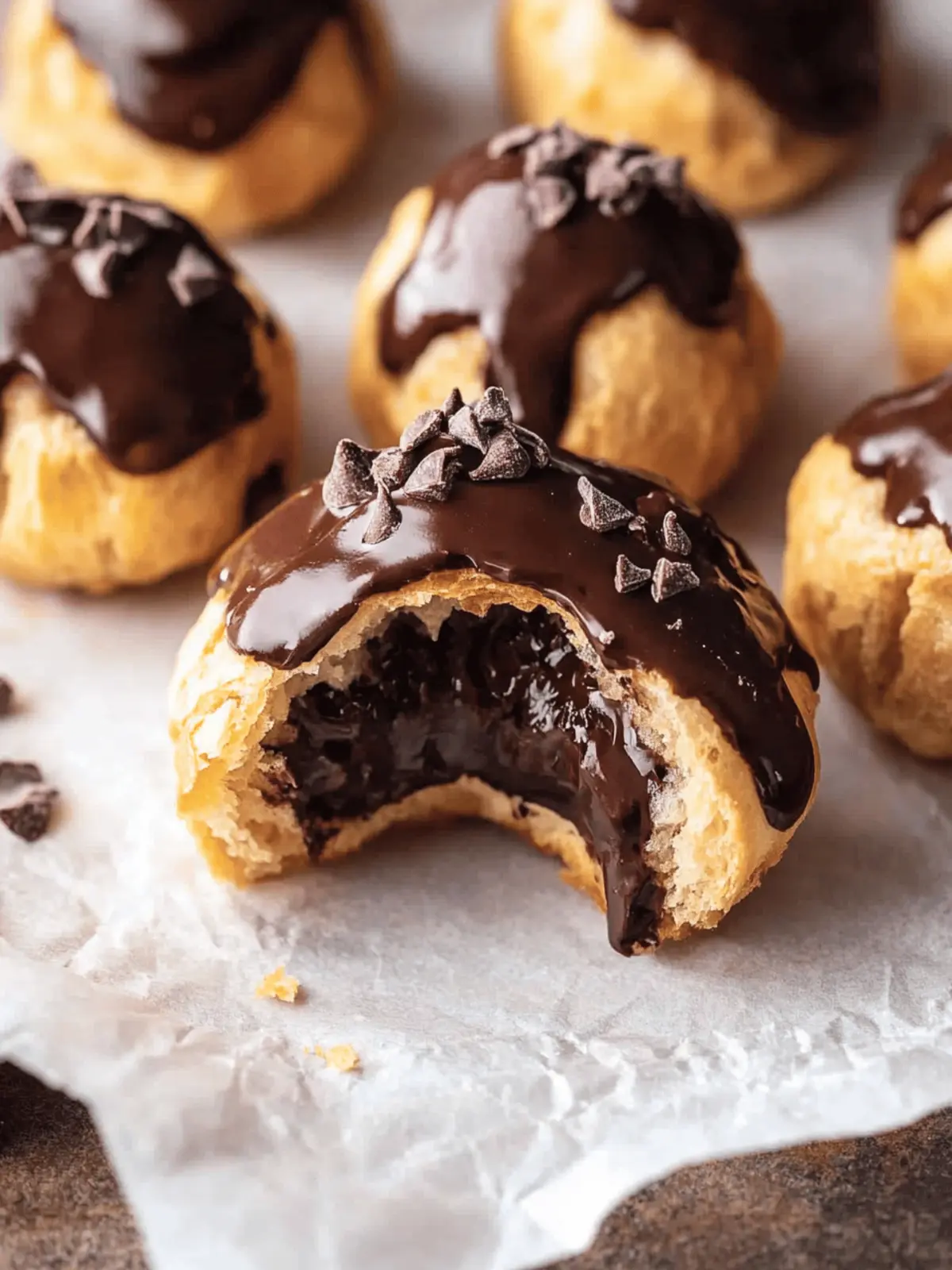 Chocolate Cream Puffs