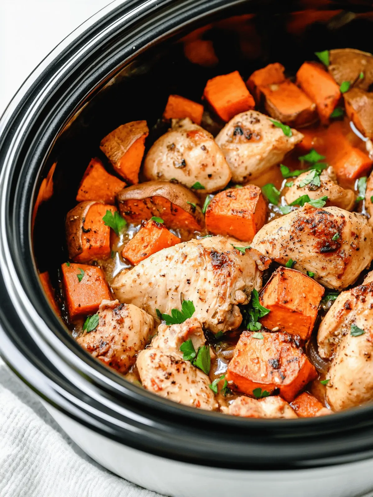 Crockpot Chicken and Sweet Potatoes
