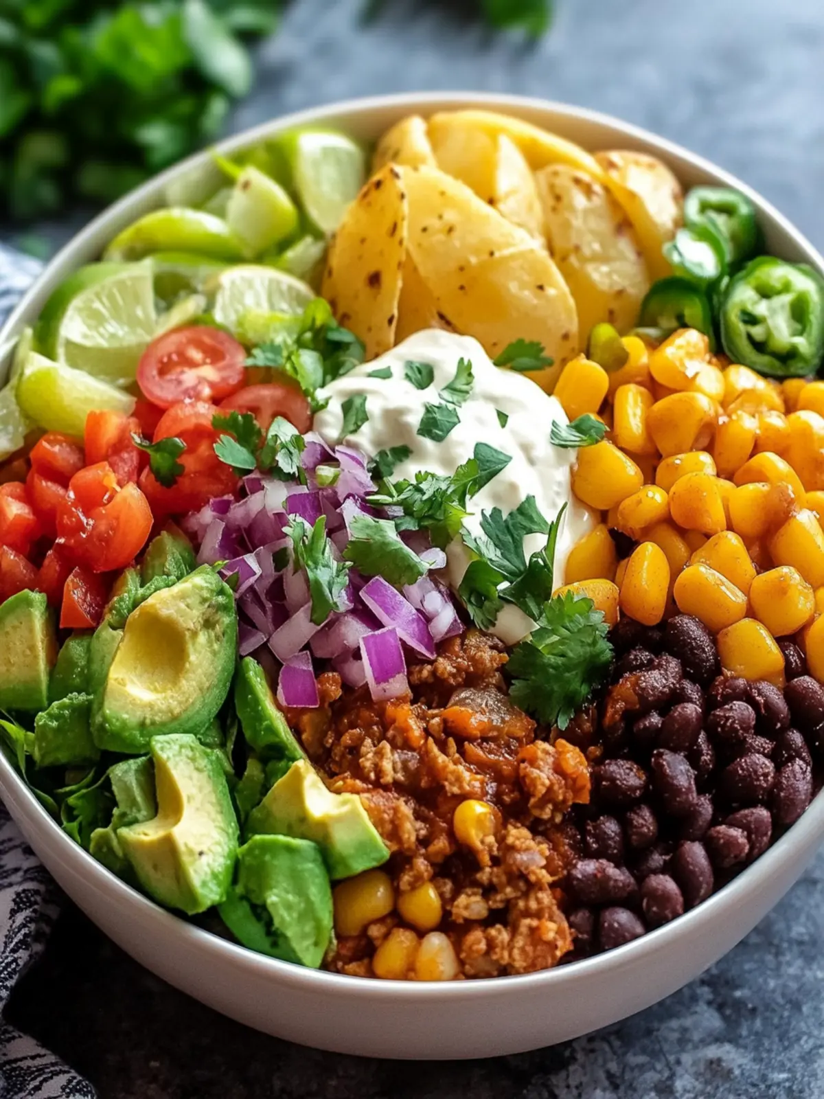 Loaded Potato Taco Bowl