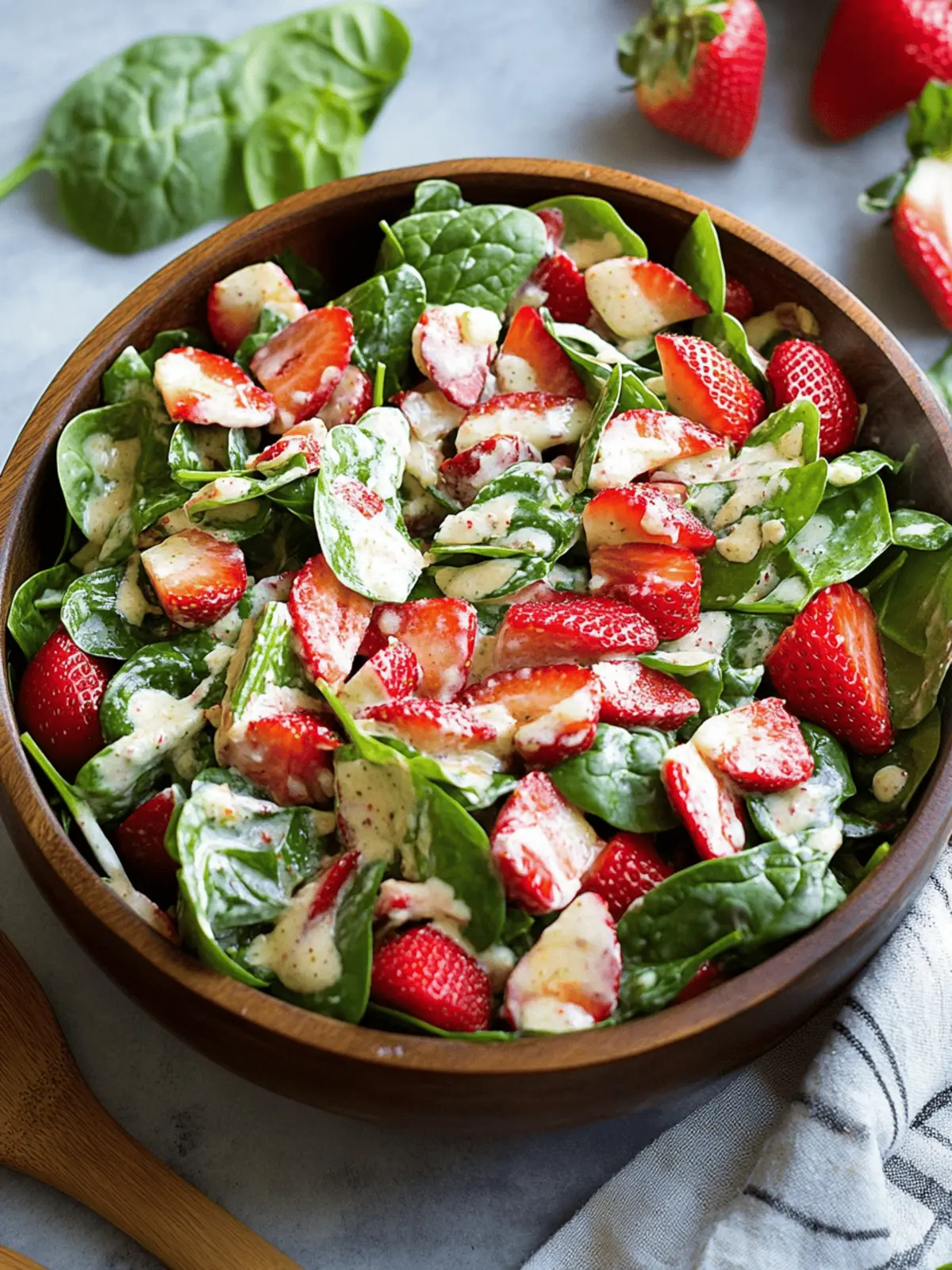 Easy Strawberry Spinach Salad