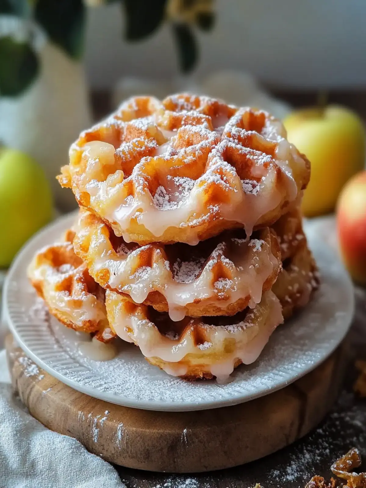 Apple Fritter Waffle Donuts