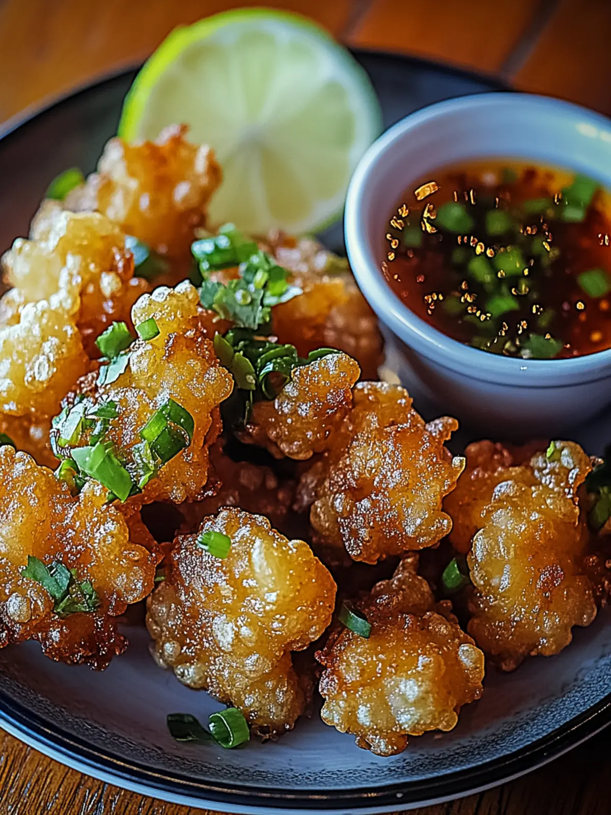 Vietnamese Style Shrimp Fritters with Nuoc Cham Dipping Sauce