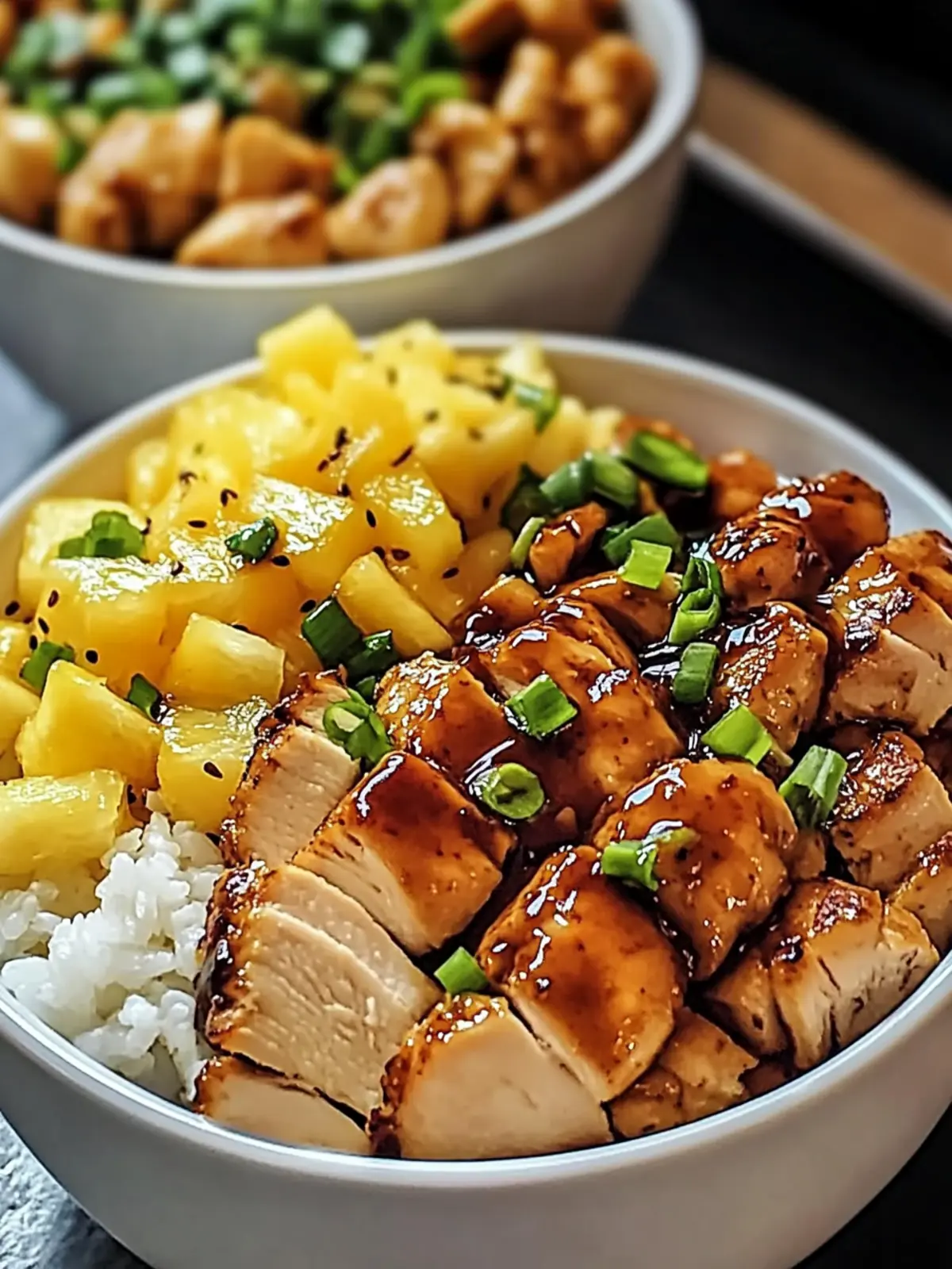 Teriyaki Chicken and Pineapple Bowls