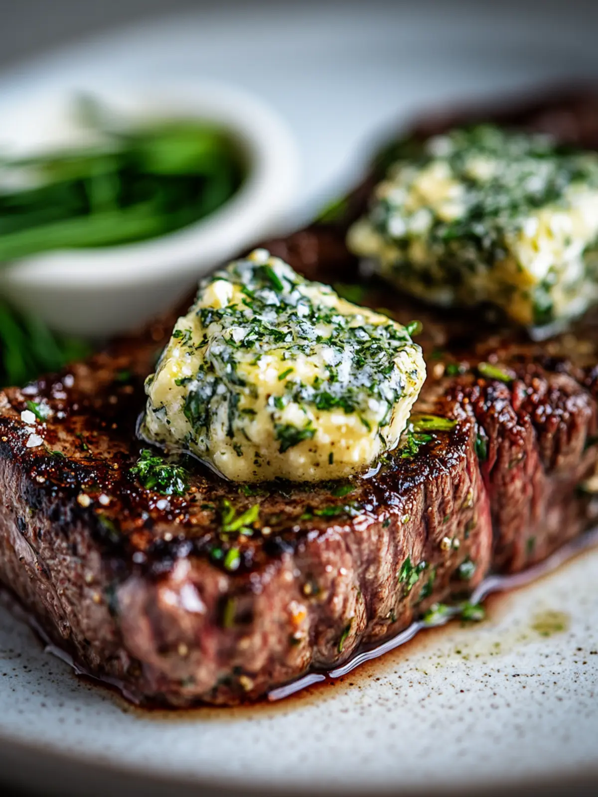 Vegan Steak with Garlic Herb Butter