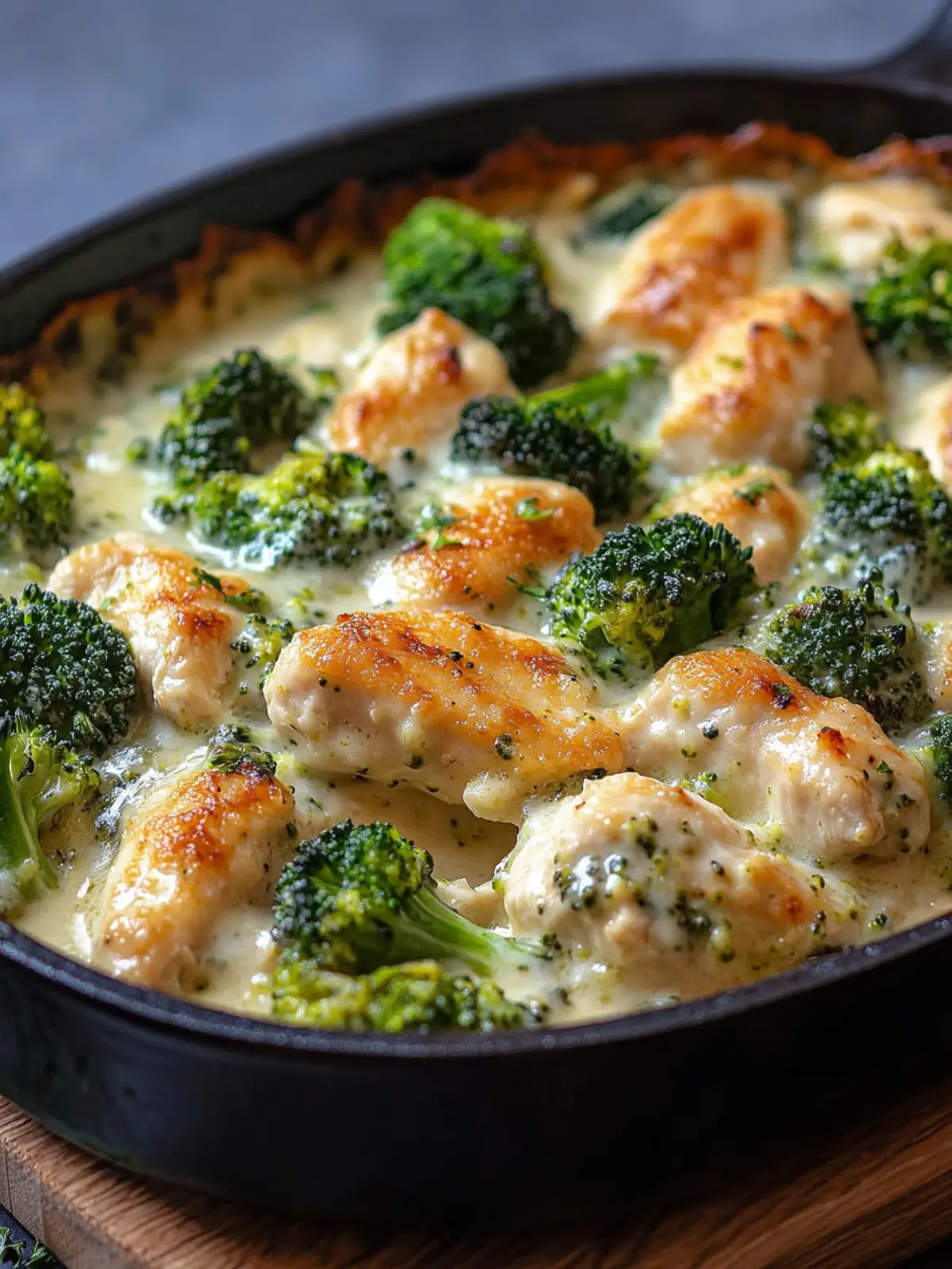 Keto Chicken Alfredo with Broccoli Bake