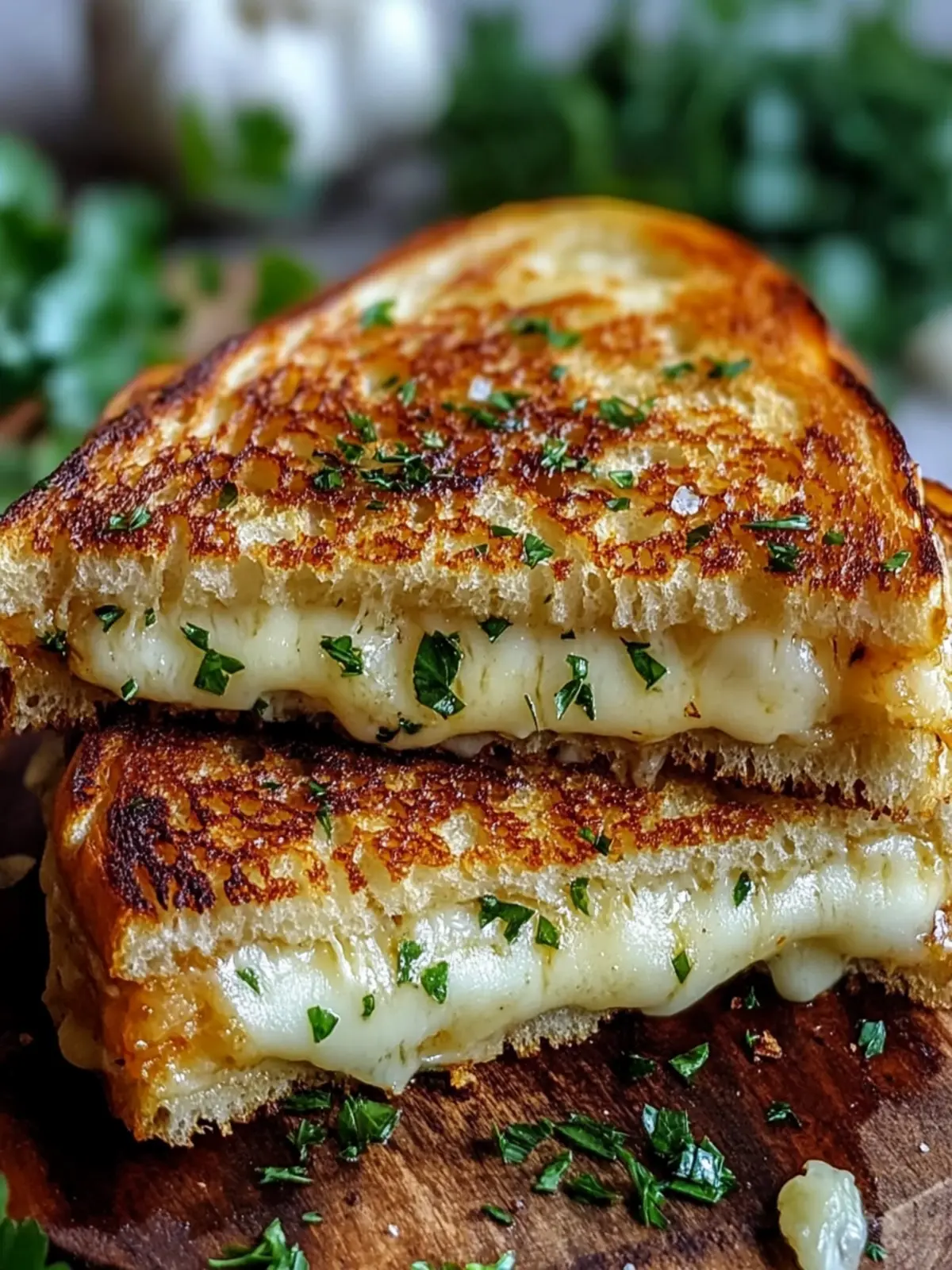 Garlic Bread Grilled Cheese