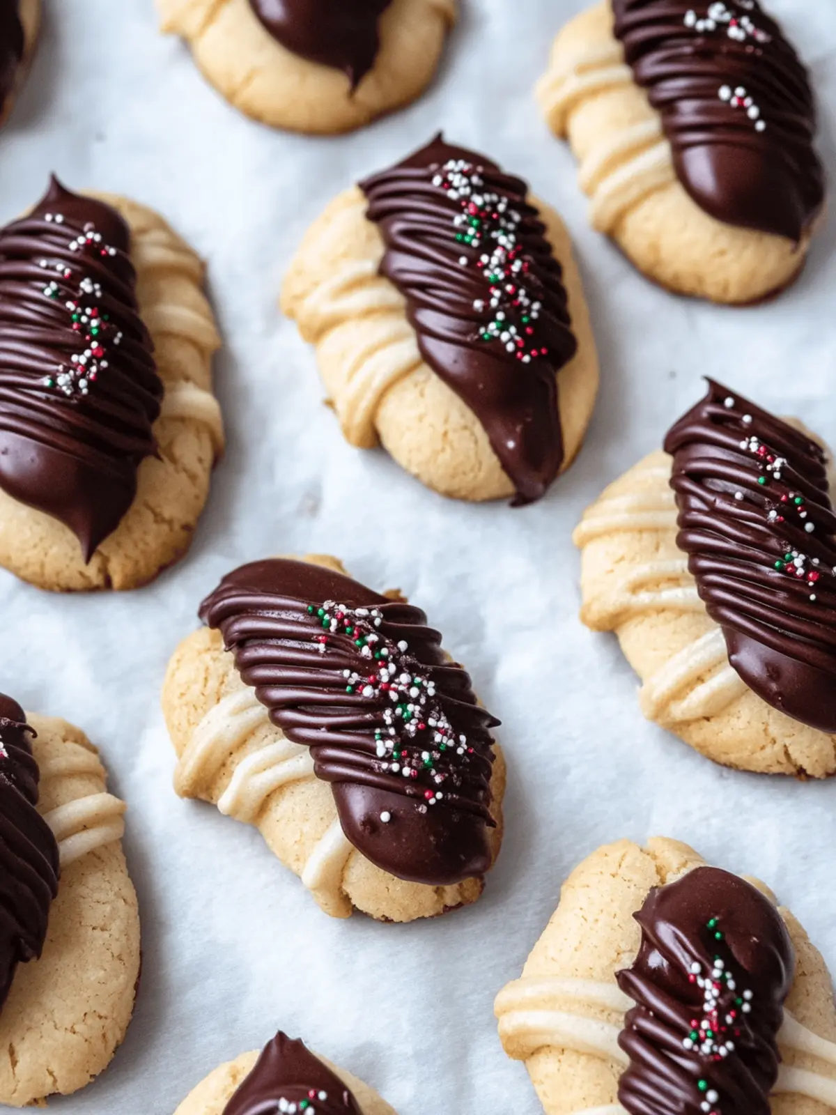 Chocolate Dipped Butter Cookies