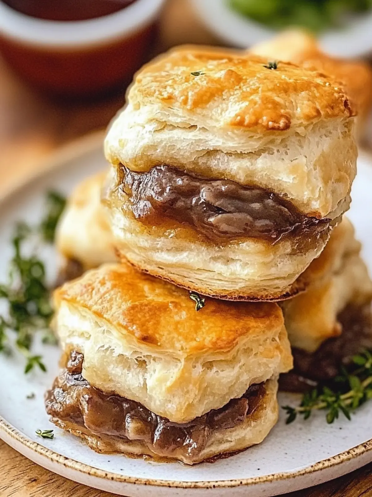 Baked French Dip Biscuits