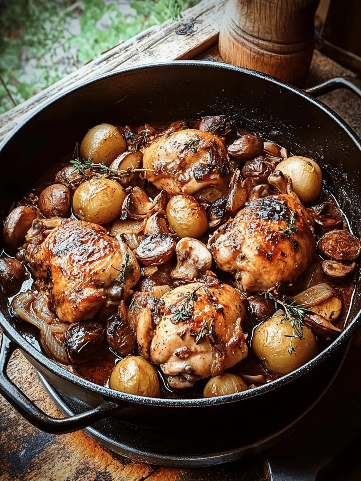 Rustic French Chicken Braised