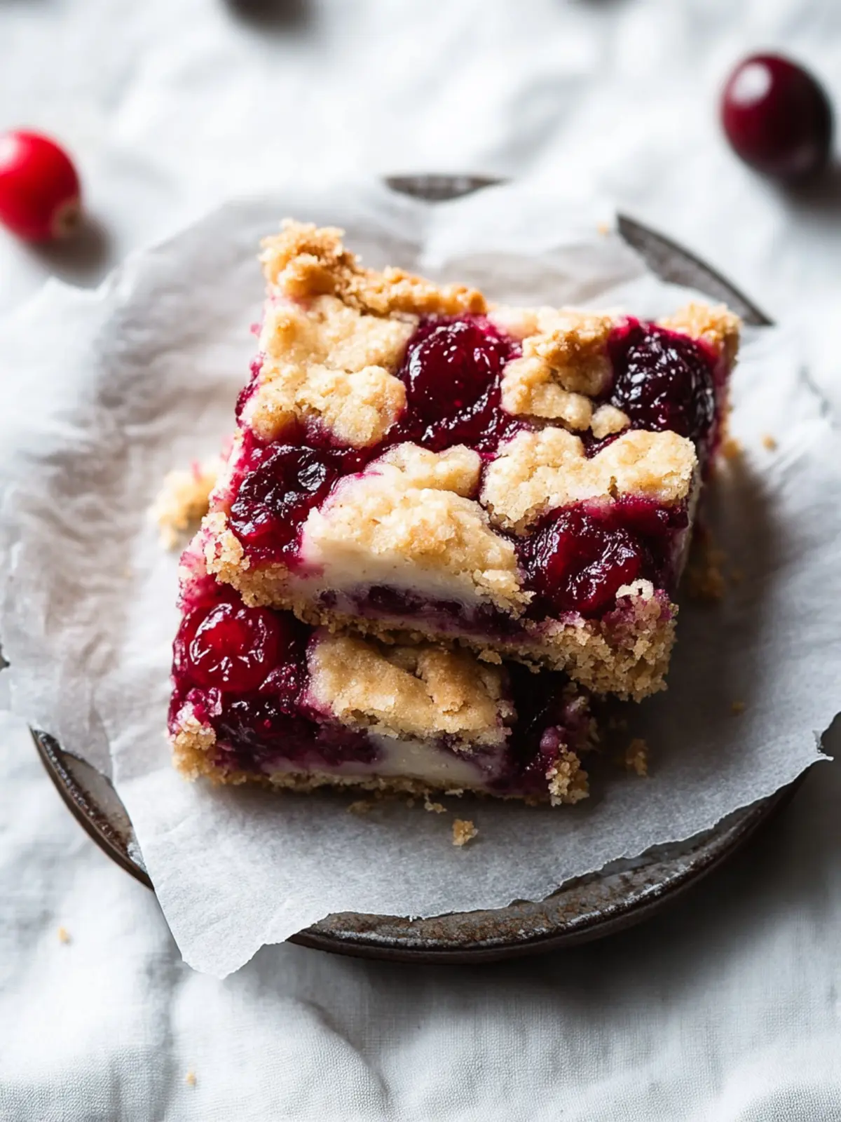 Cranberry Crumble Bars