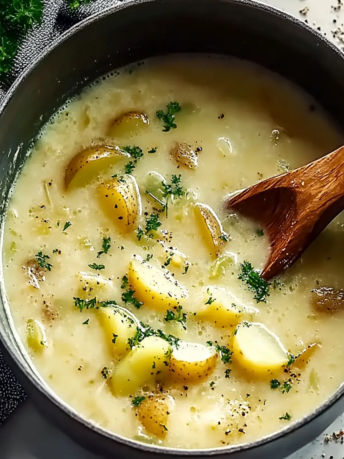 Hangover Cure Garlic Potato Soup