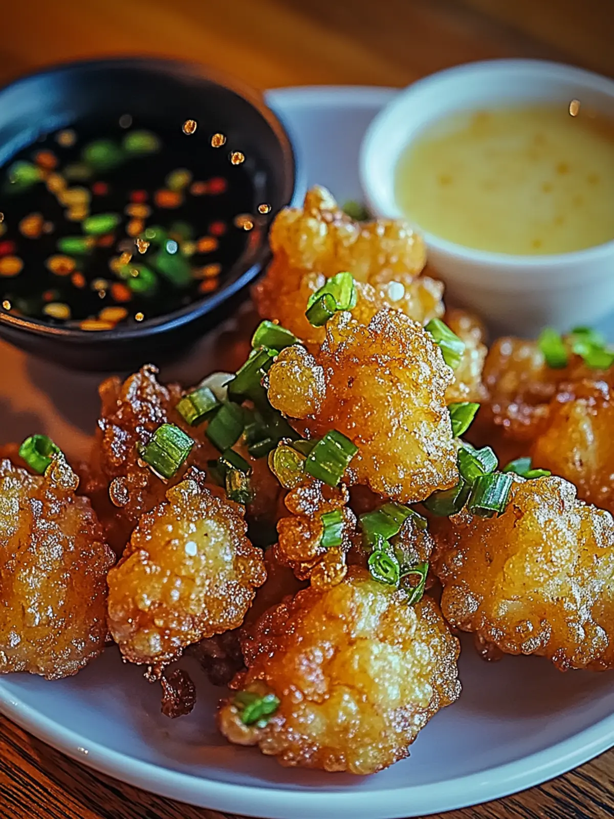 Vietnamese Style Shrimp Fritters with Nuoc Cham Dipping Sauce