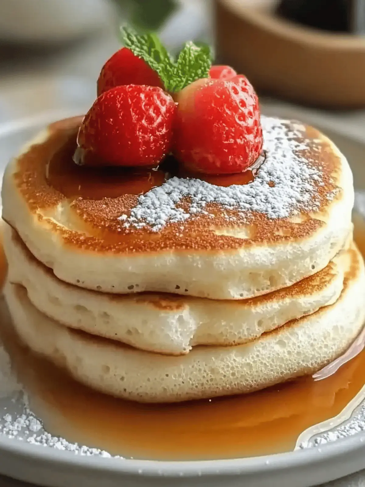 Fluffy Japanese Soufflé Pancakes