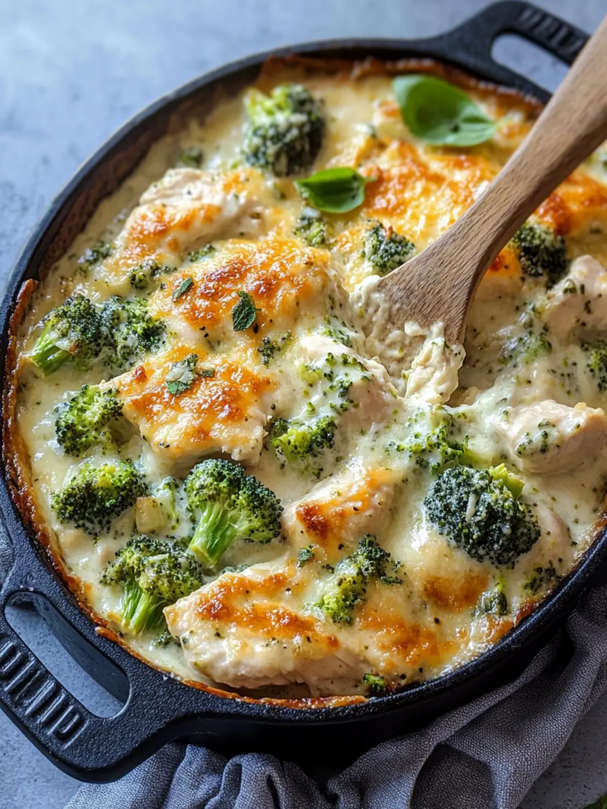 Keto Chicken Alfredo with Broccoli Bake