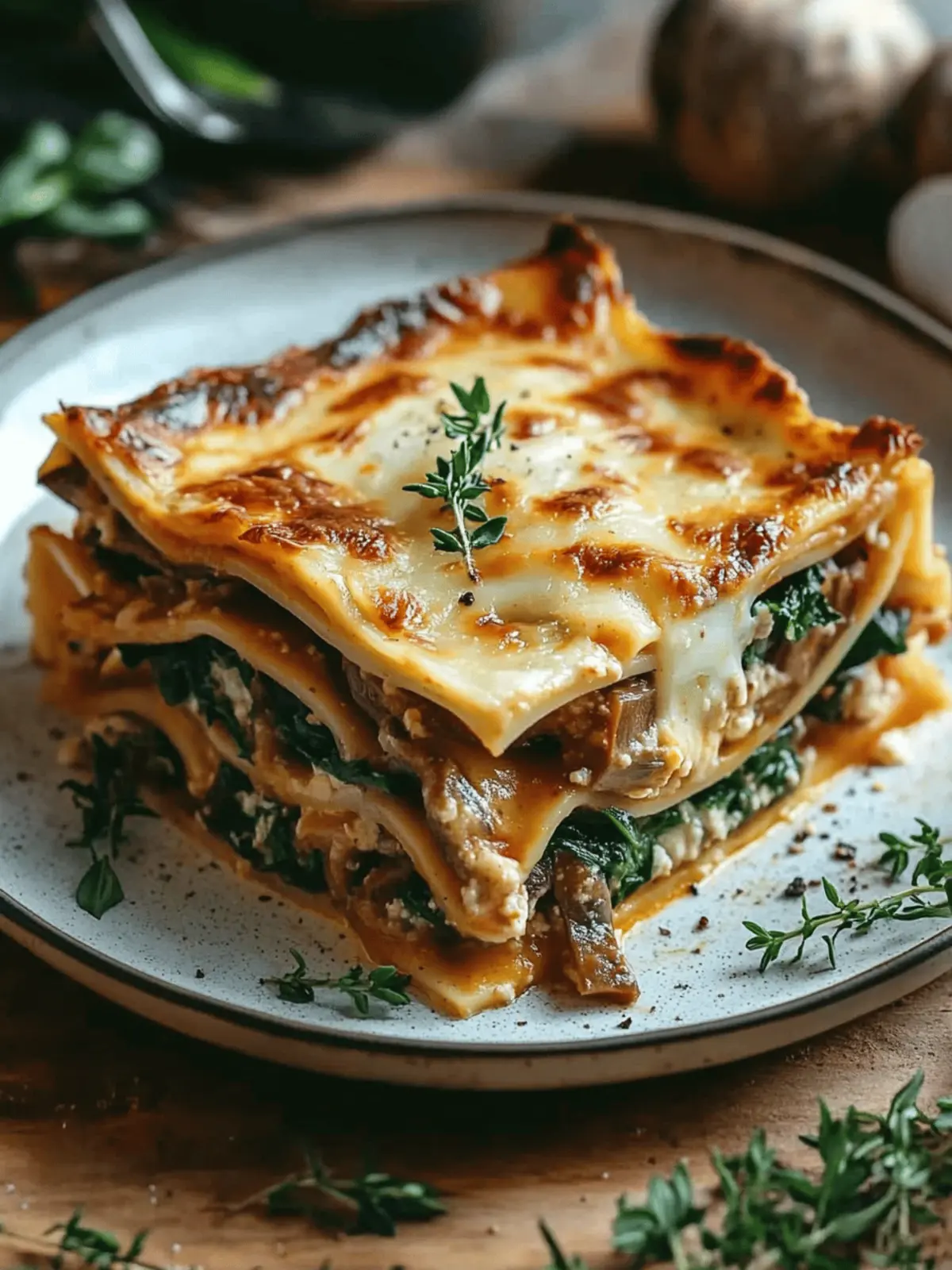 Mushroom And Spinach Lasagna Recipe