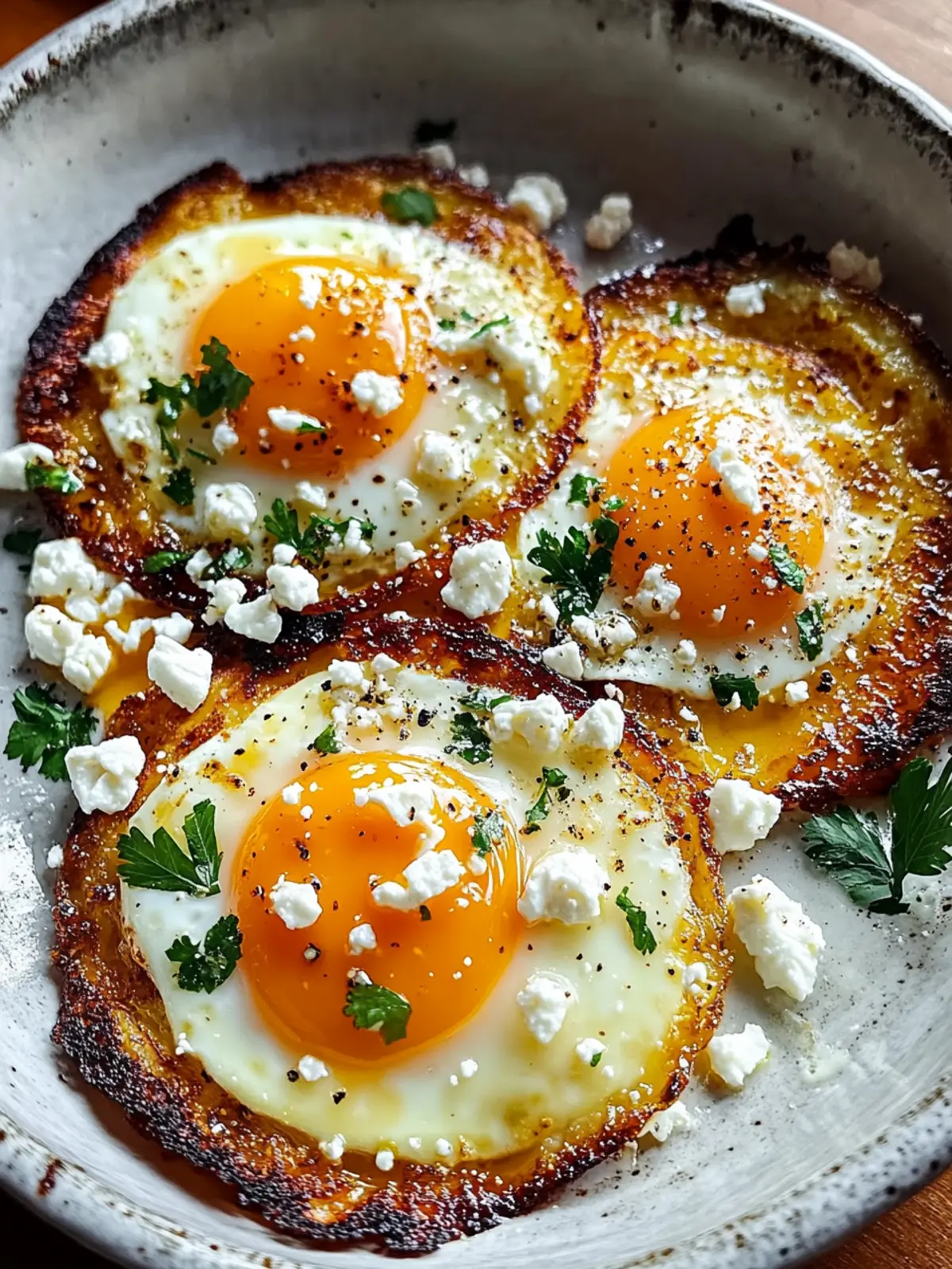Crispy Feta Fried Eggs