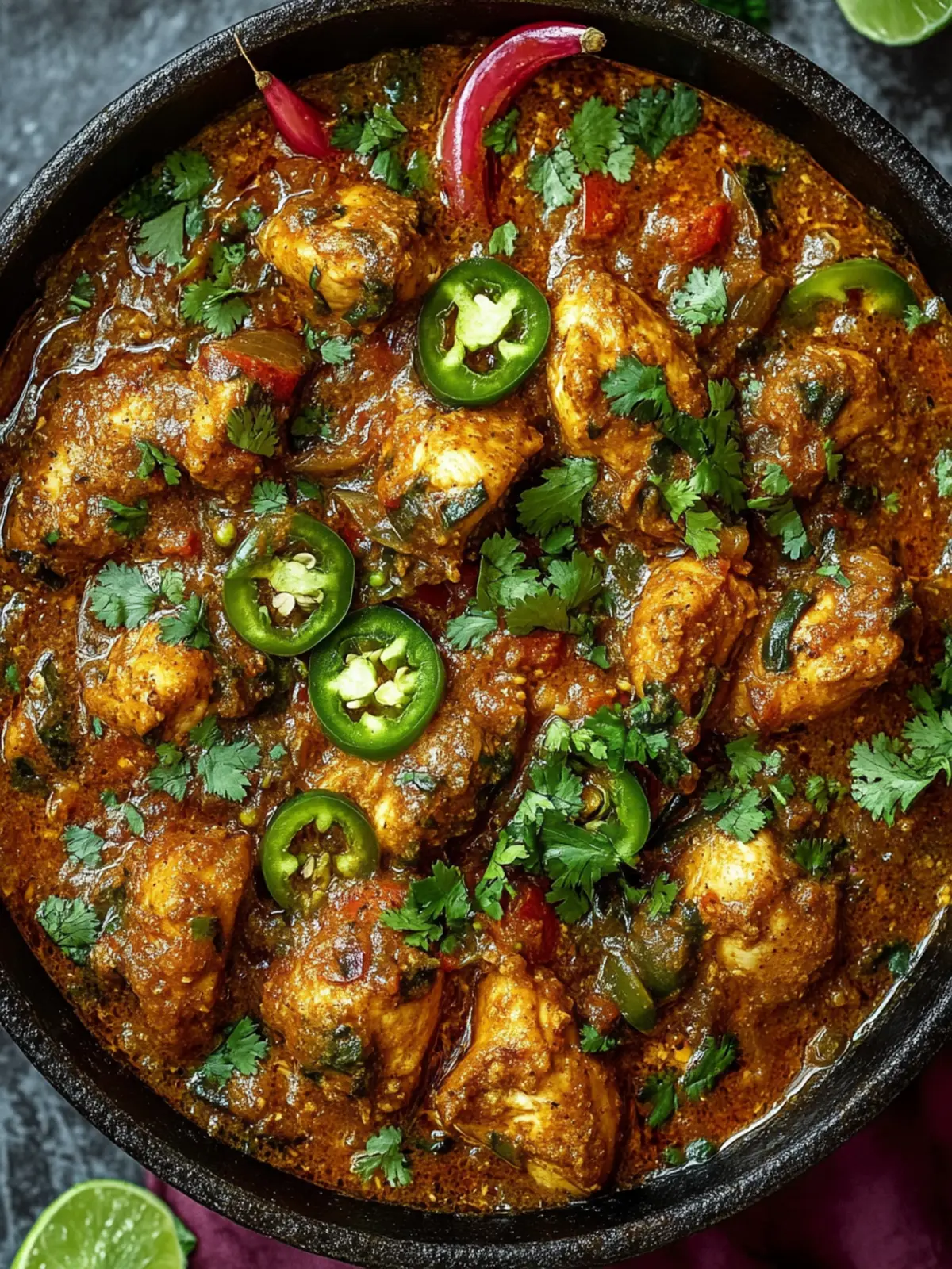 Spiced Chicken Curry with Ginger, Garlic & Jalapeño