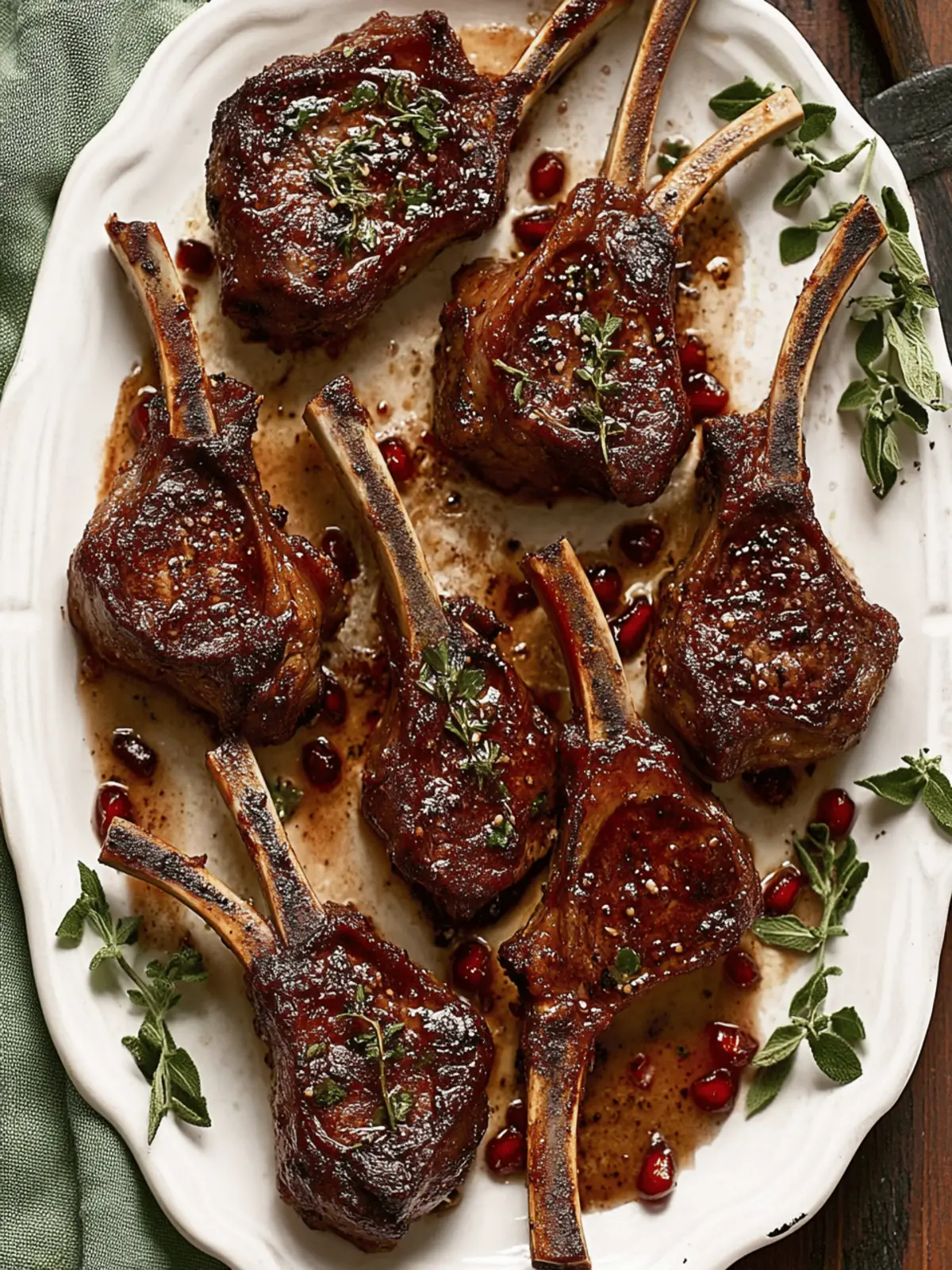 Fancy Pomegranate Lamb Chops