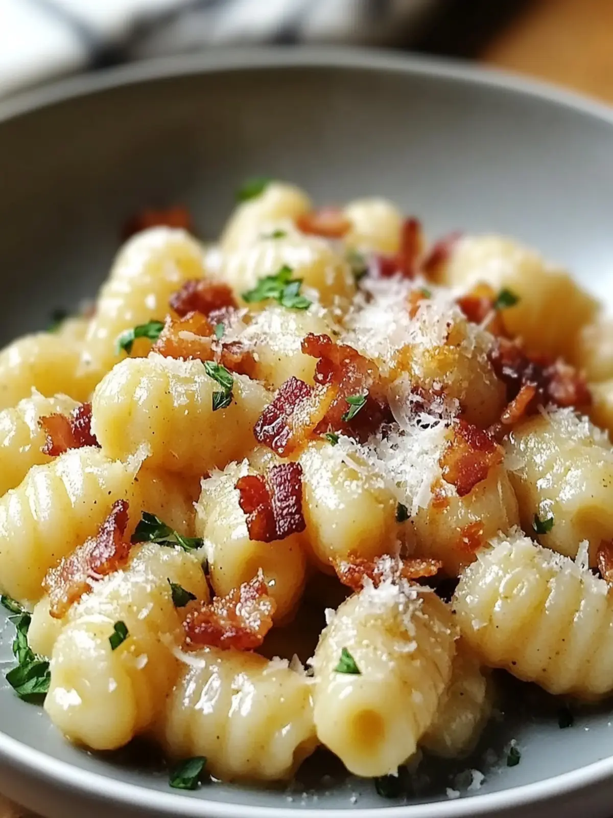 Gnocchi Carbonara with Bacon & Parmesan