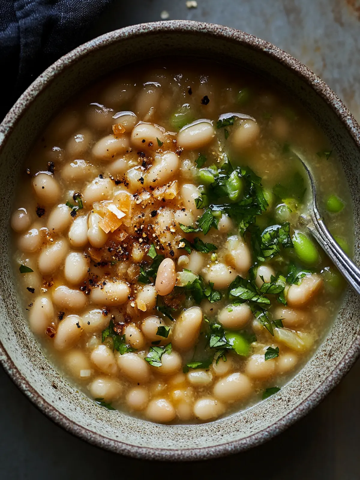 Miso Butter Brothy Beans