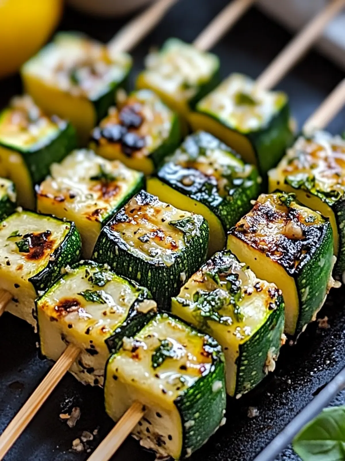 Garlic Butter Zucchini Skewers