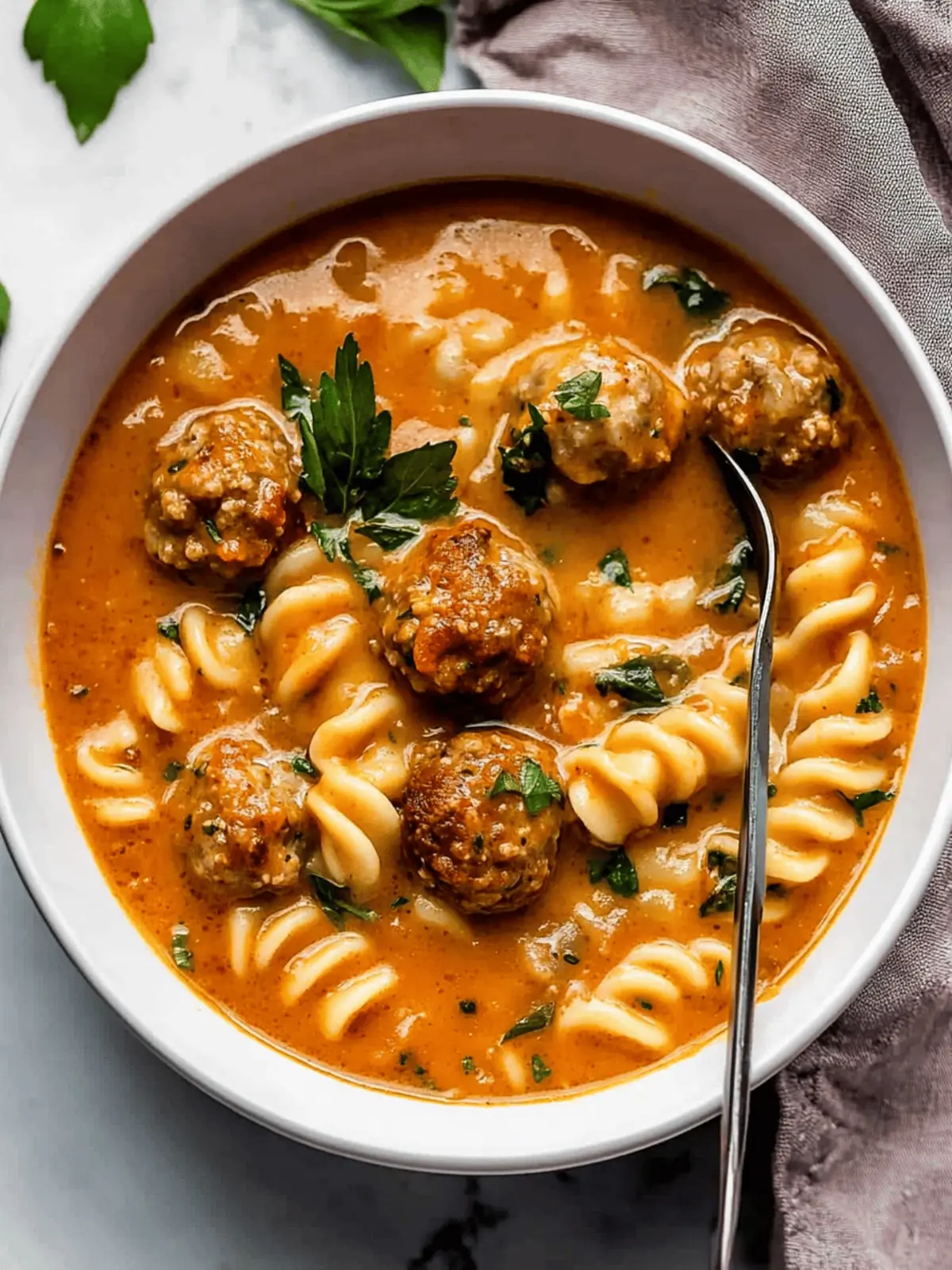 Creamy Meatball Soup