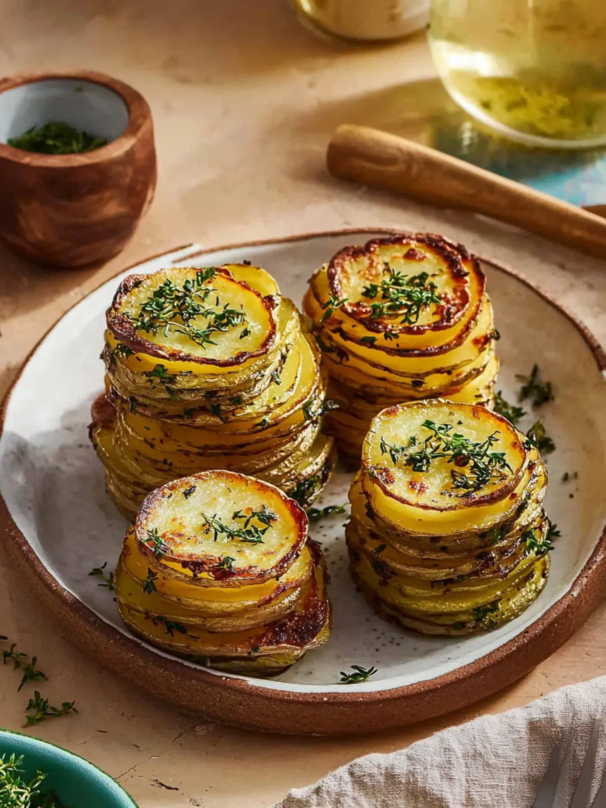 Herby Potato Stacks