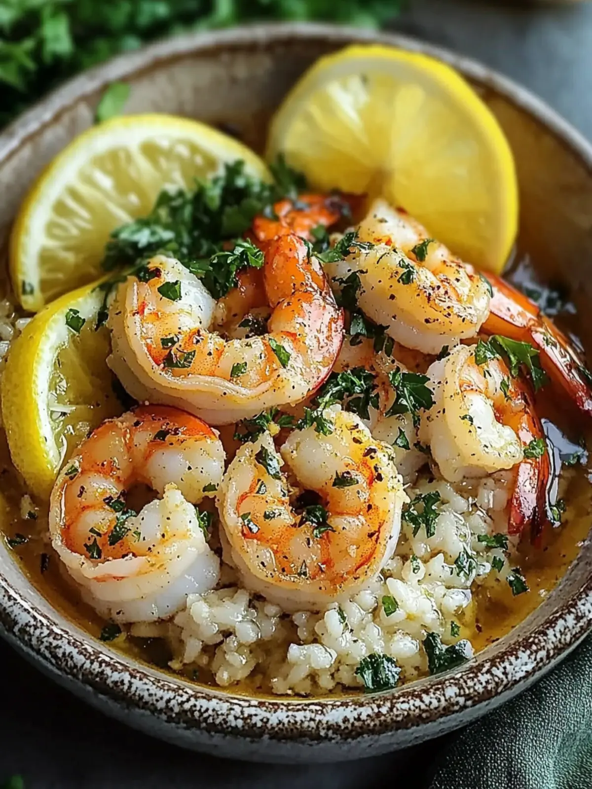 Zesty Lemon Garlic Shrimp Bowls