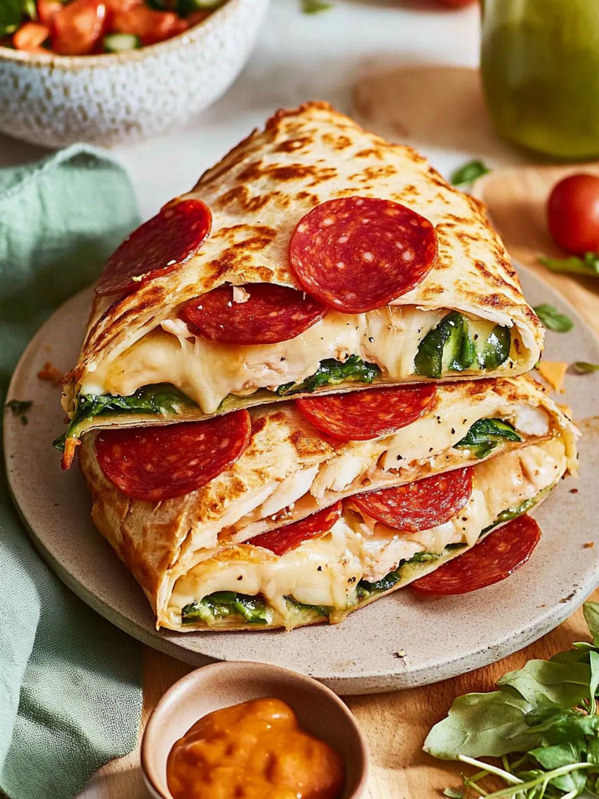 Crunchy Pepperoni Wrap