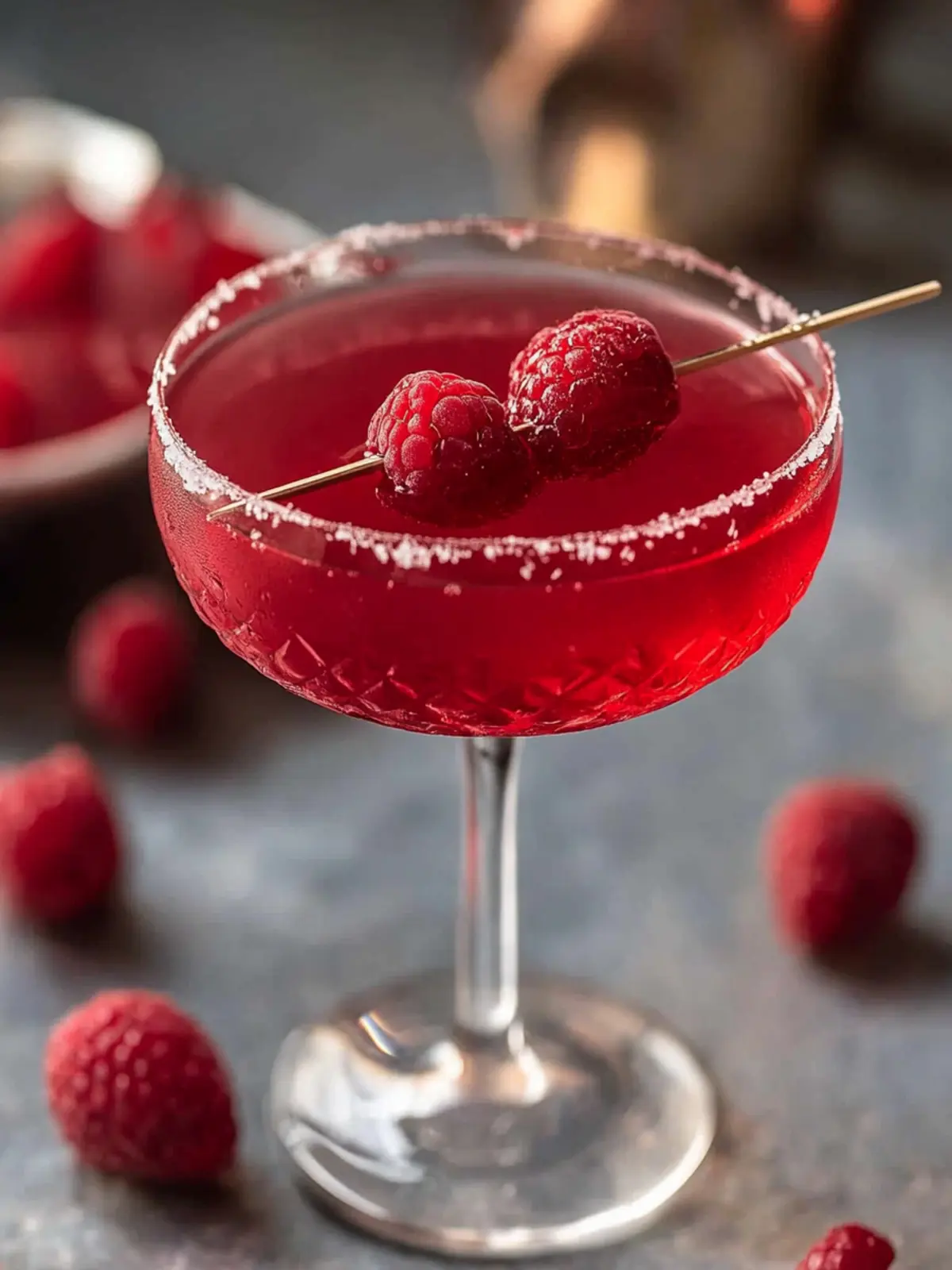 Love Potion Cocktail (Raspberry & Champagne)