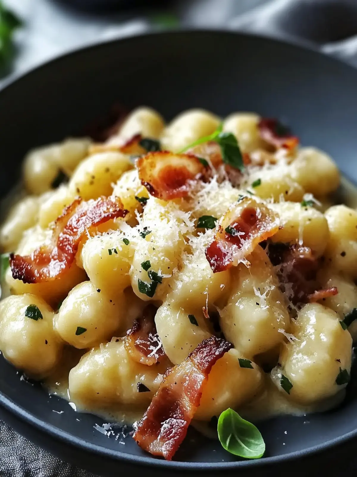 Gnocchi Carbonara with Bacon & Parmesan