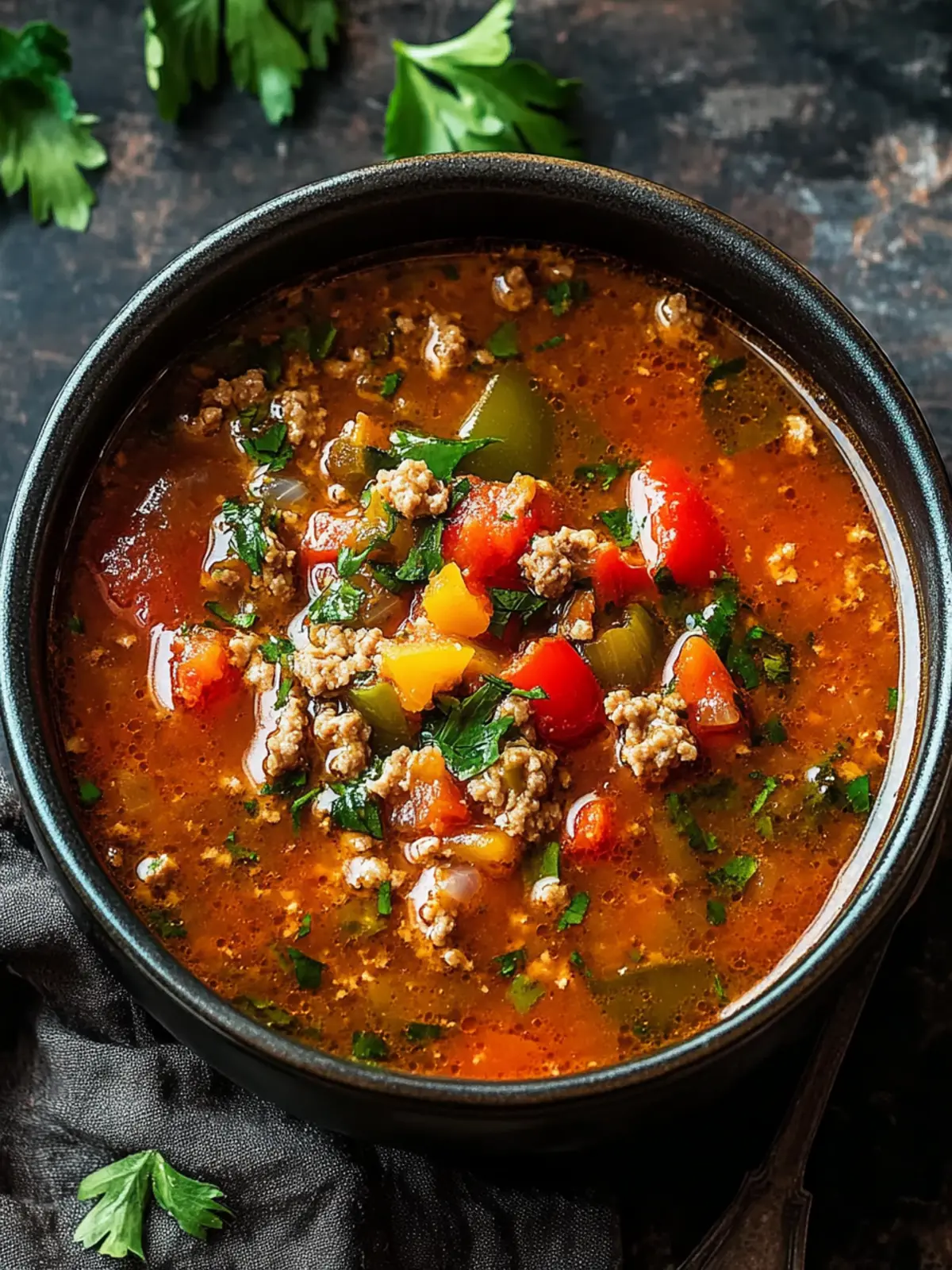 Keto Stuffed Pepper Soup