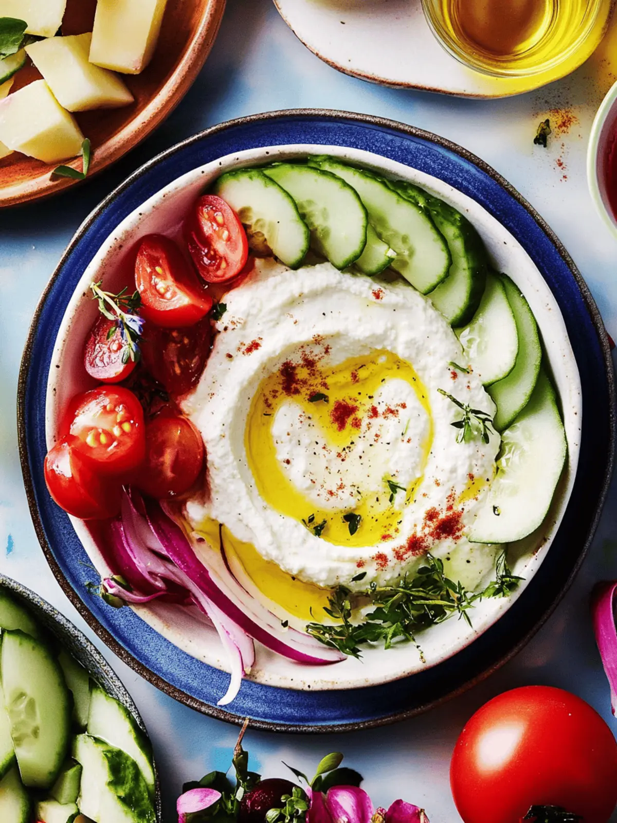 Whipped Feta Spring Dip Platter