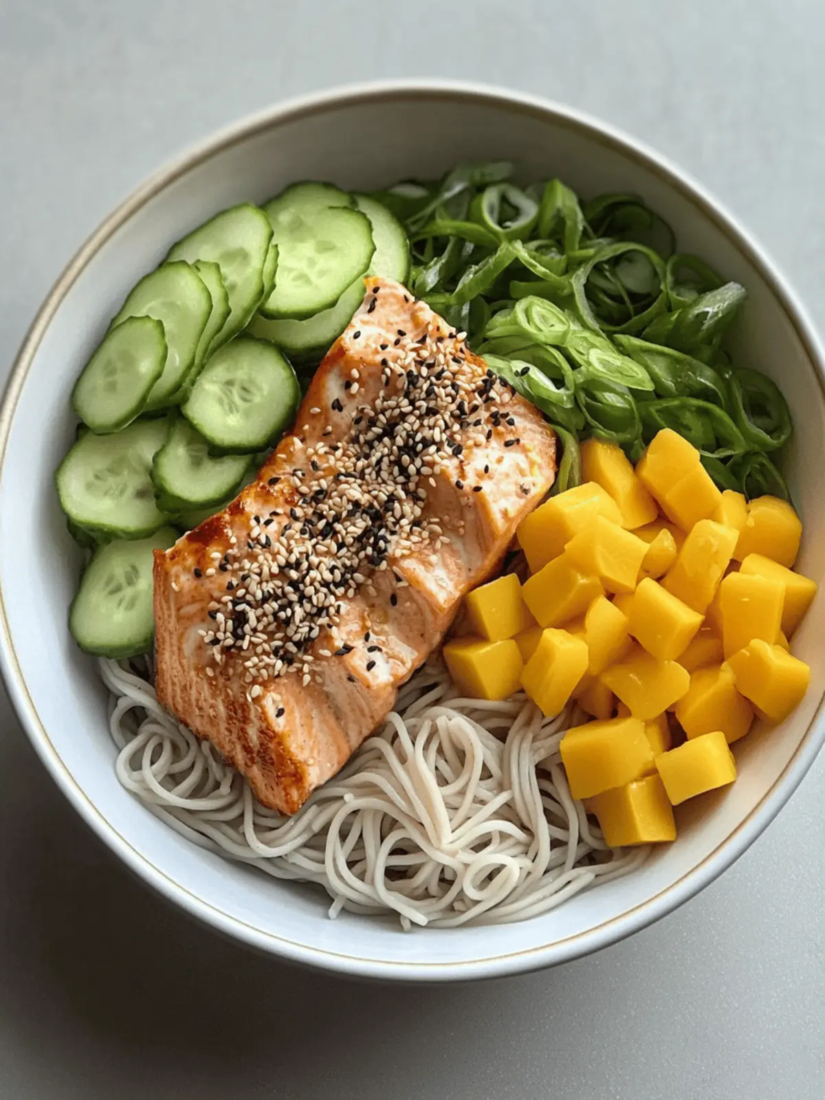 Miso Sesame Scottish Salmon Noodle Bowl