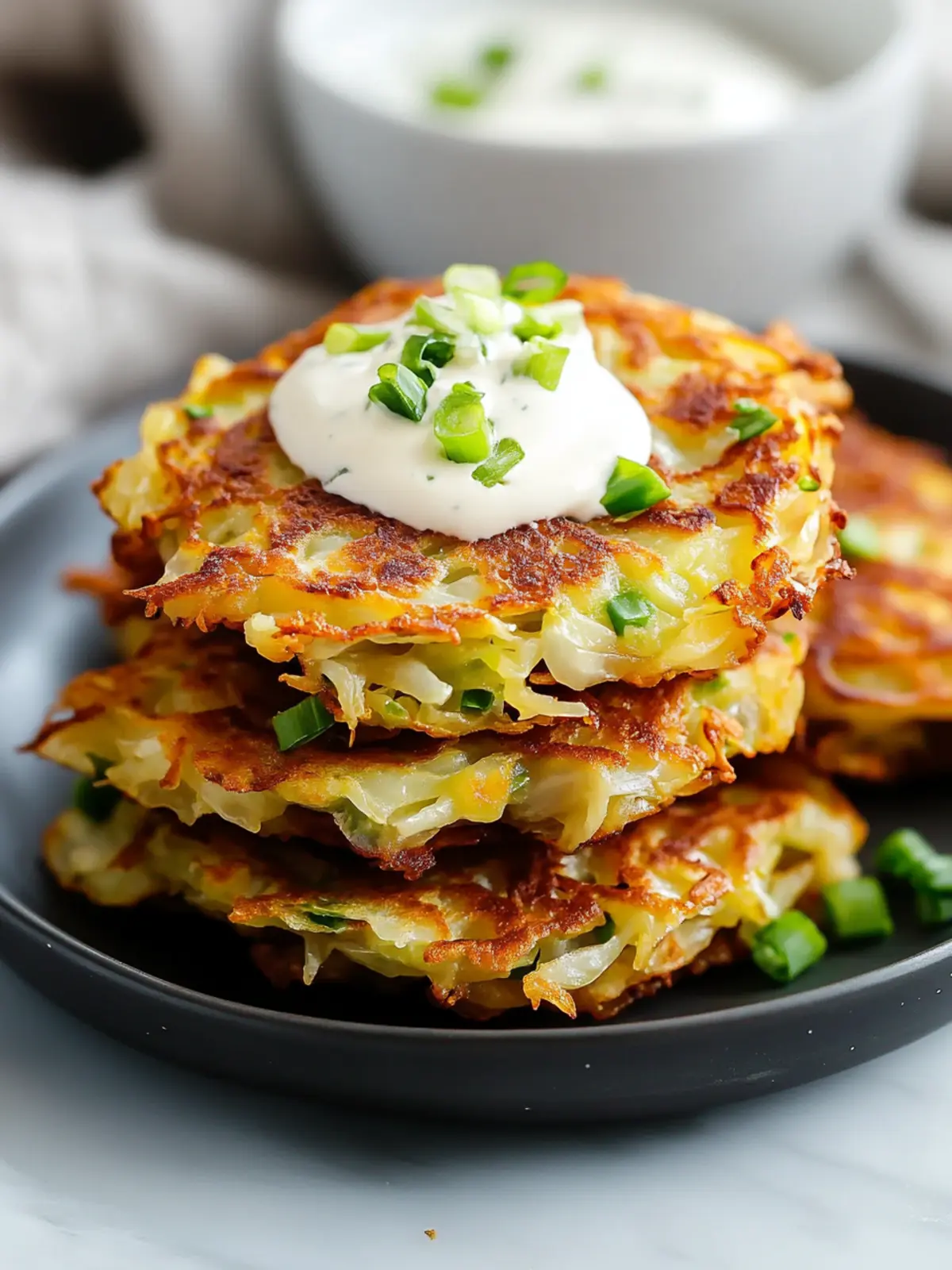 Crispy Cabbage & Onion Fritters