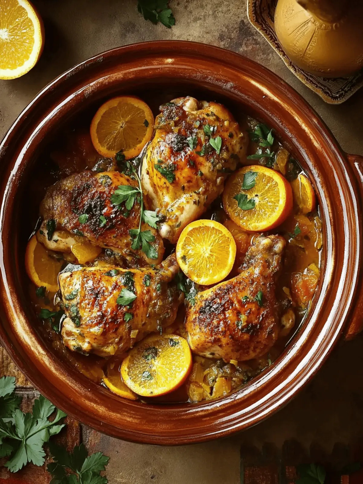 Moroccan Chicken and Orange Tagine