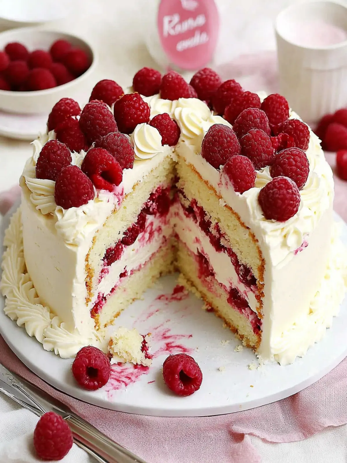 White Chocolate Raspberry Dream Cake