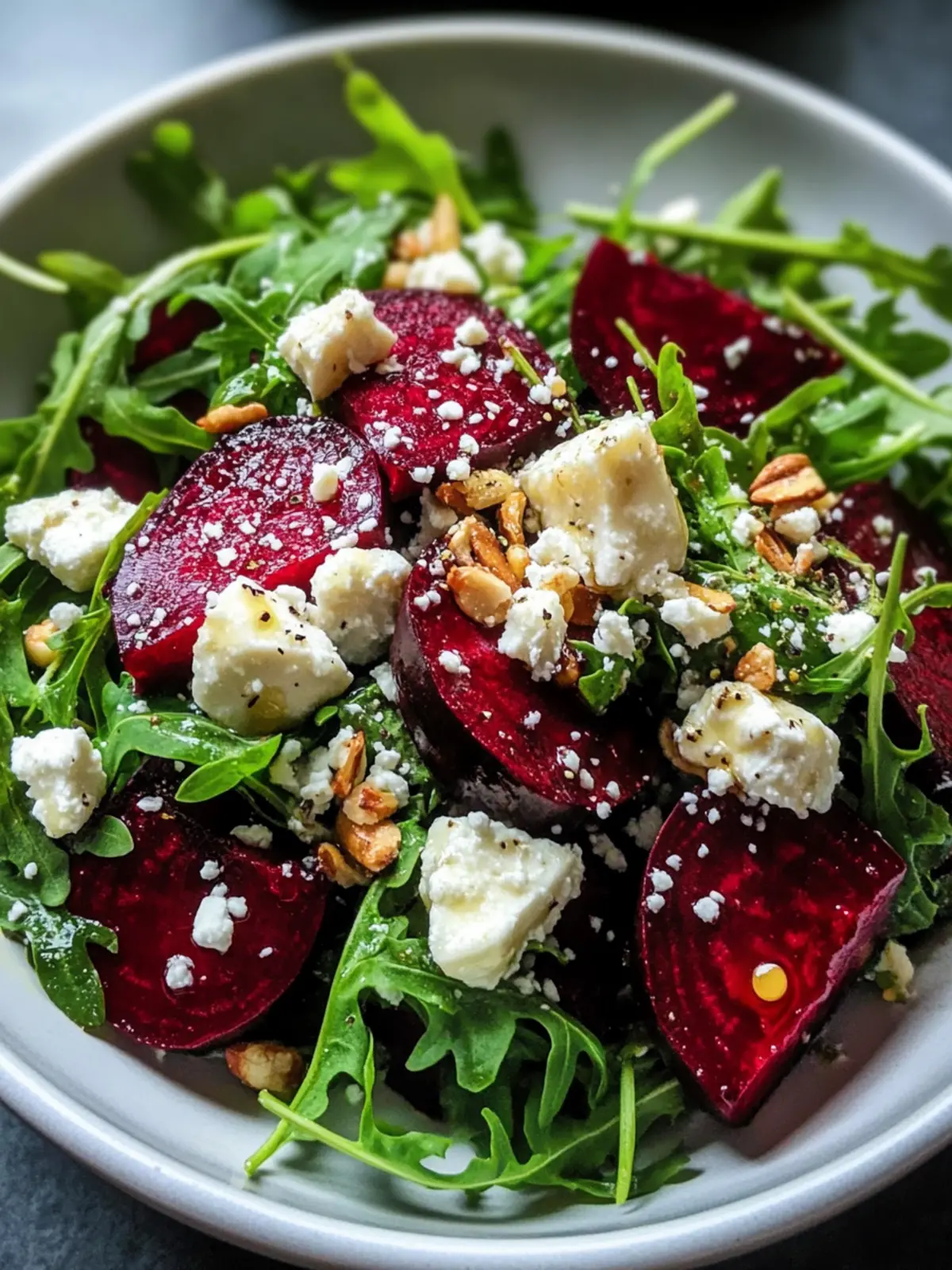 Roasted Beet Salad with Arugula and Feta