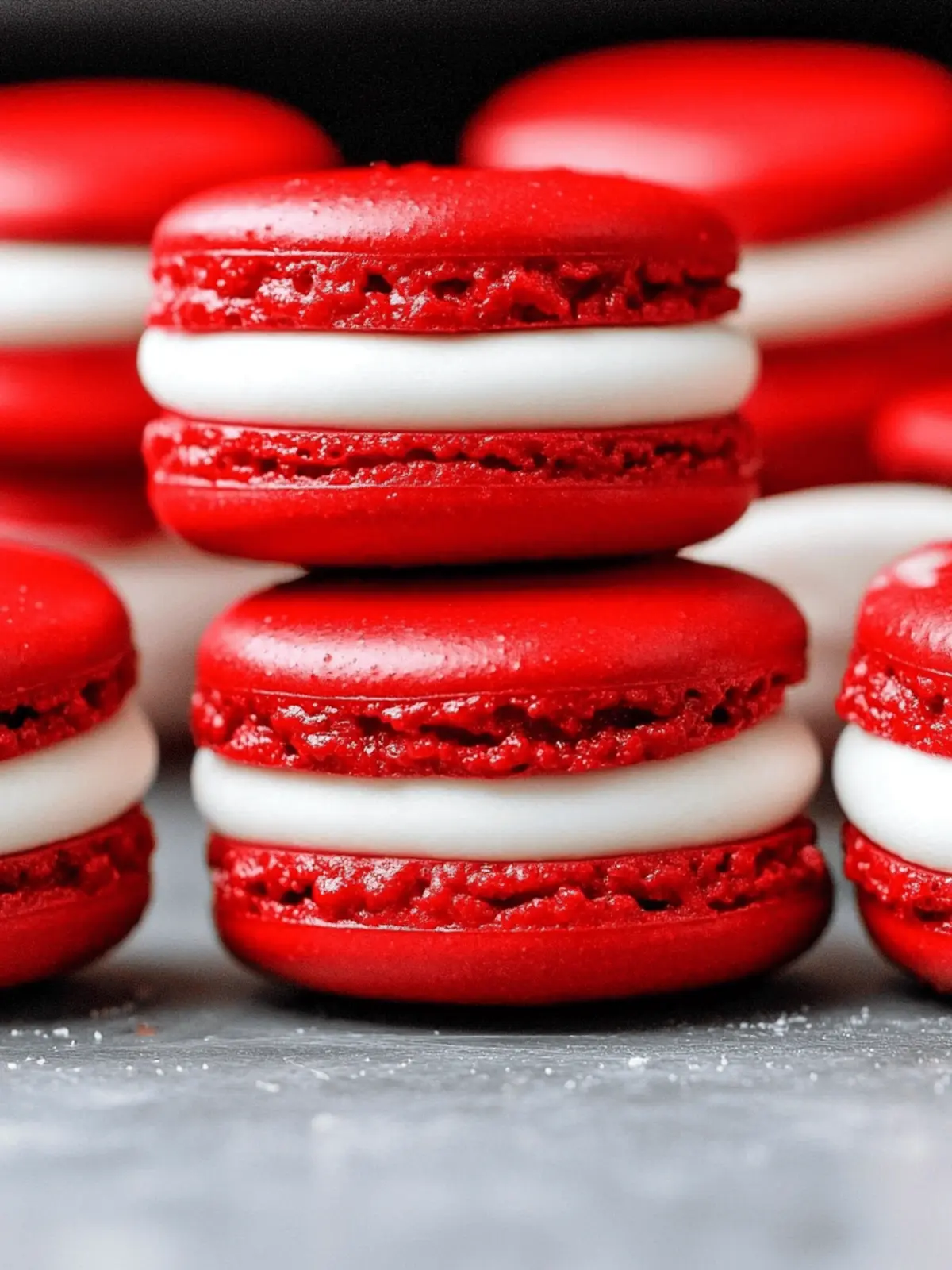 Red Velvet Macarons