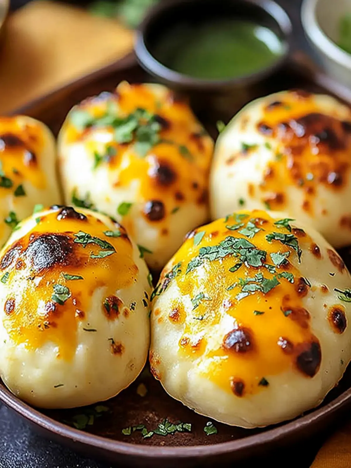 Cheesy Spiced Naan Bombs