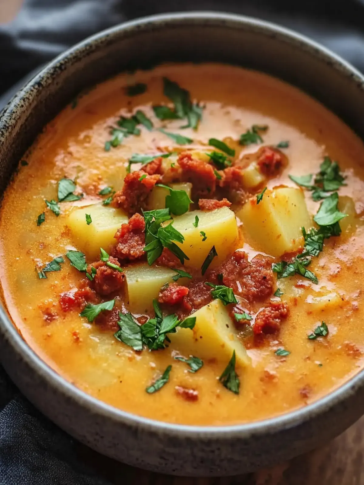 Spanish Potato Soup With Chorizo