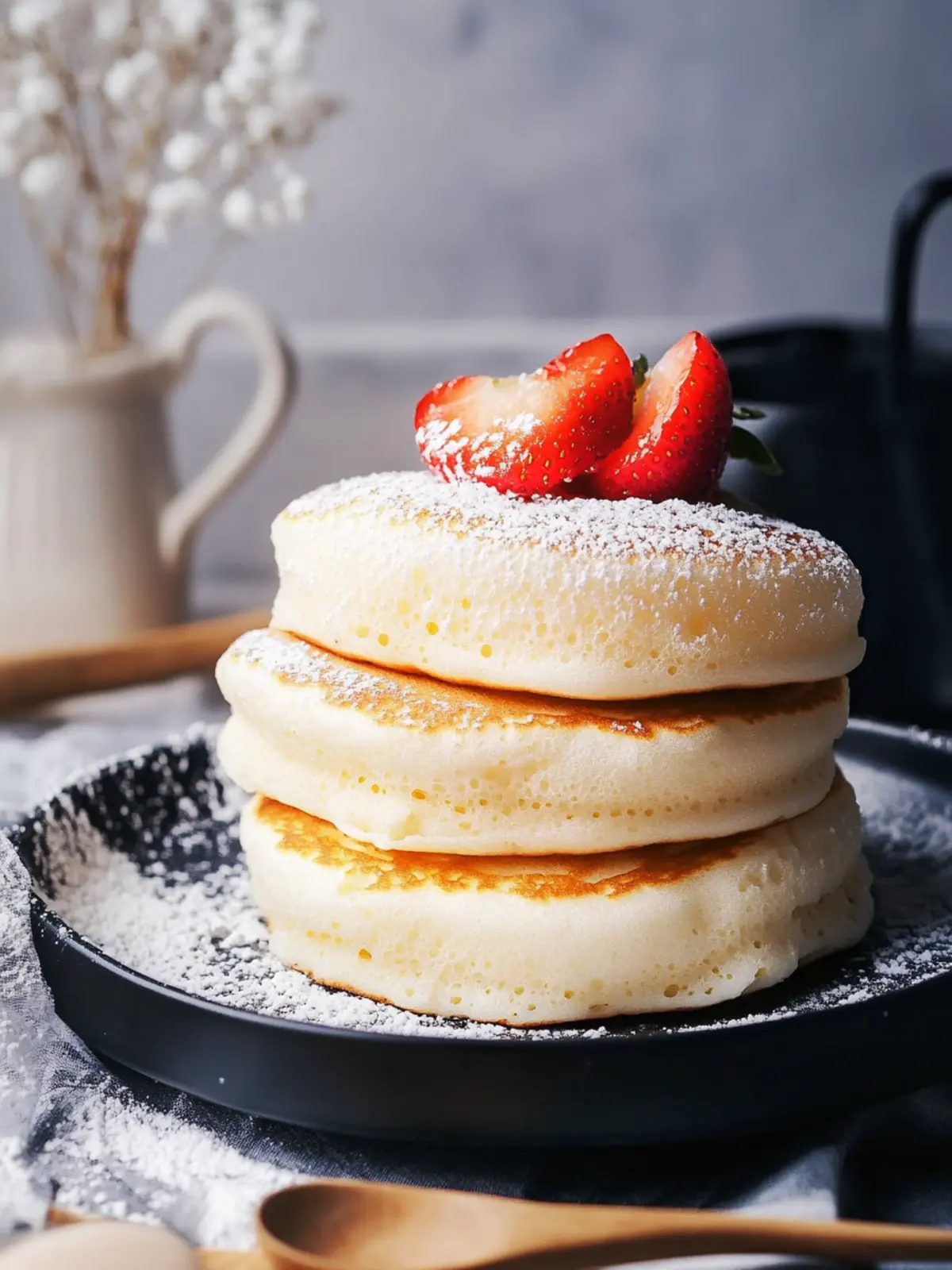 Fluffy Japanese Soufflé Pancakes