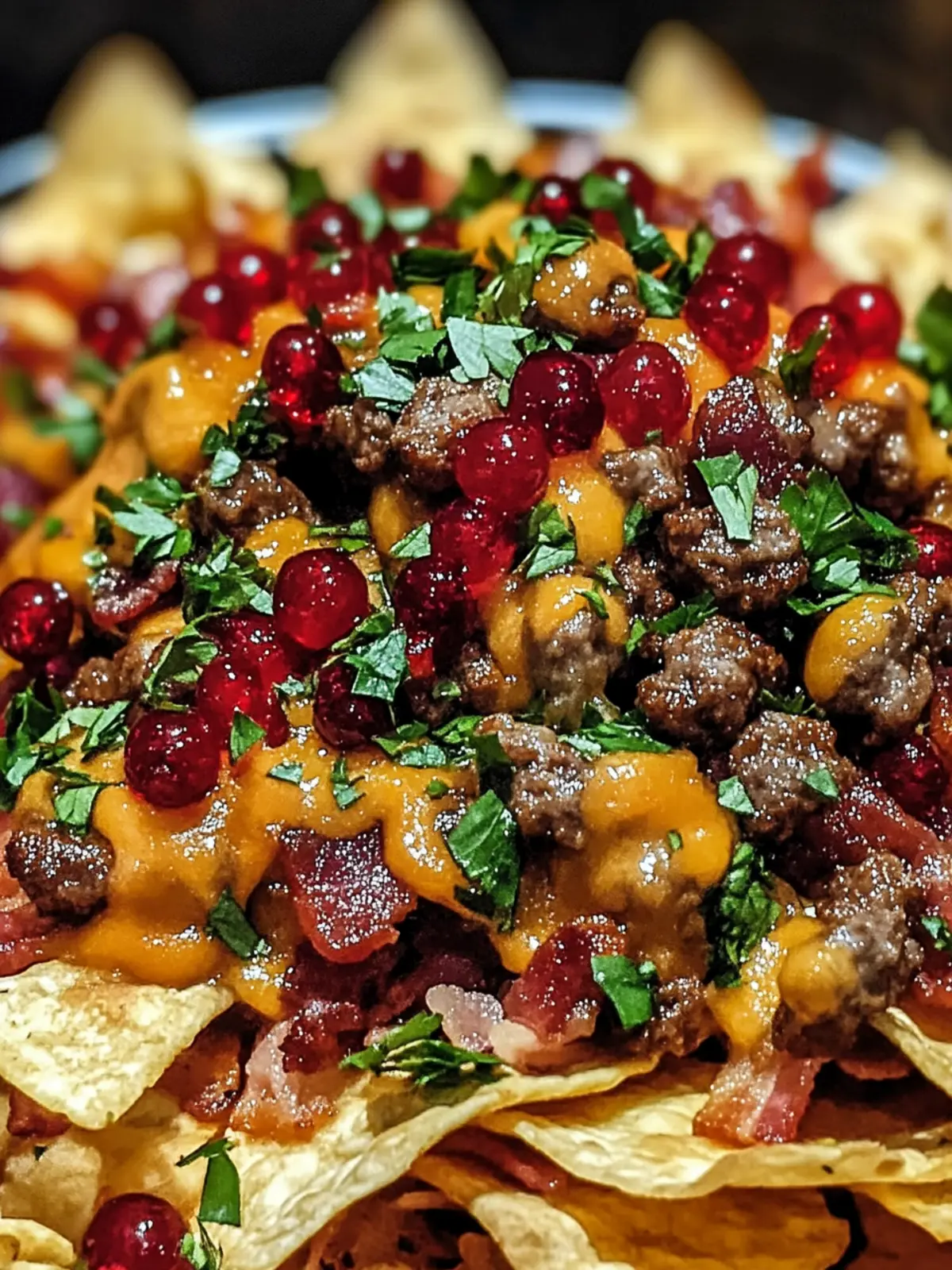 Christmas Nachos with Sausages and Bacon Bliss to Share