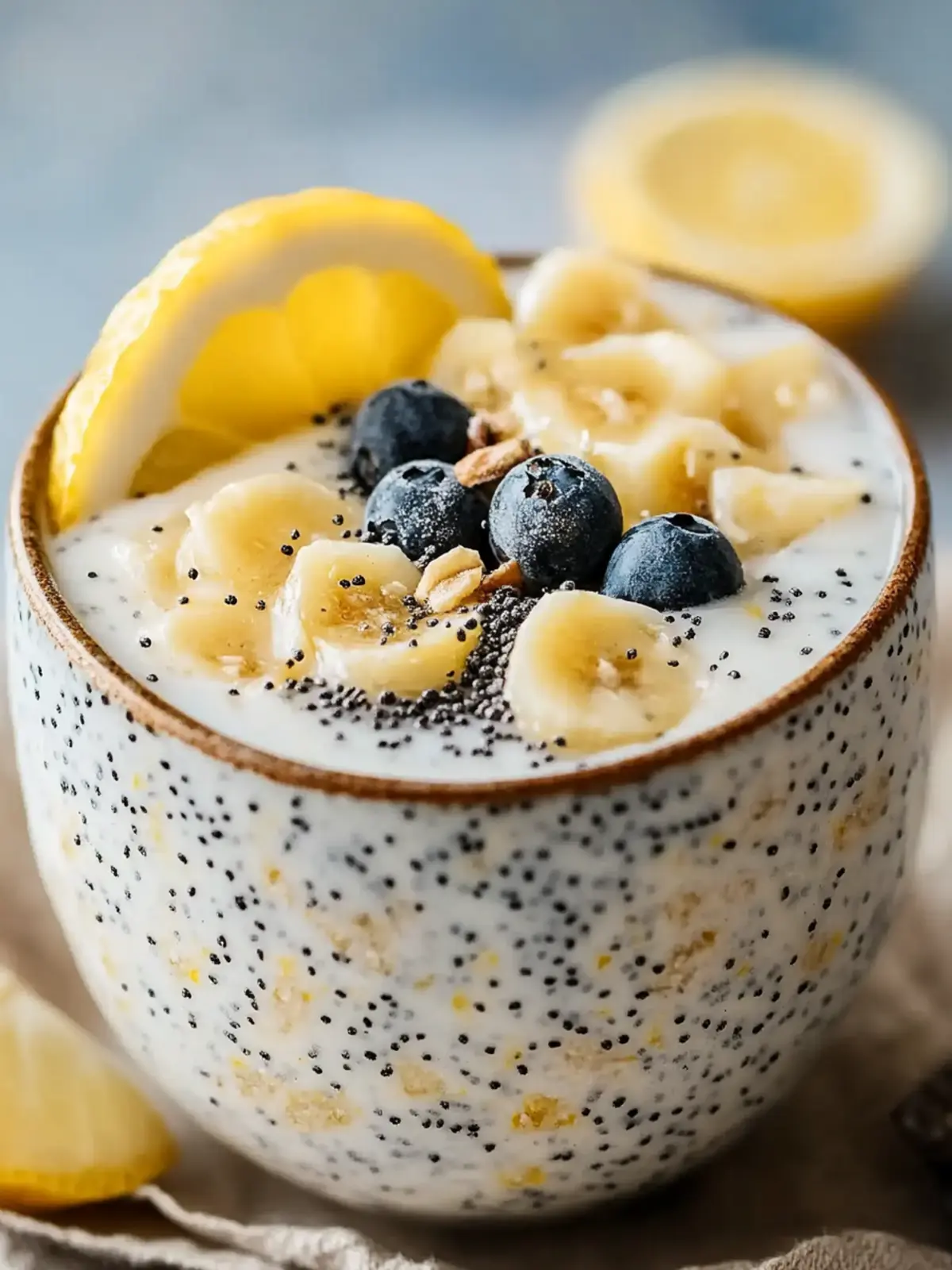 Vegan Lemon Poppy Seed Overnight Oats